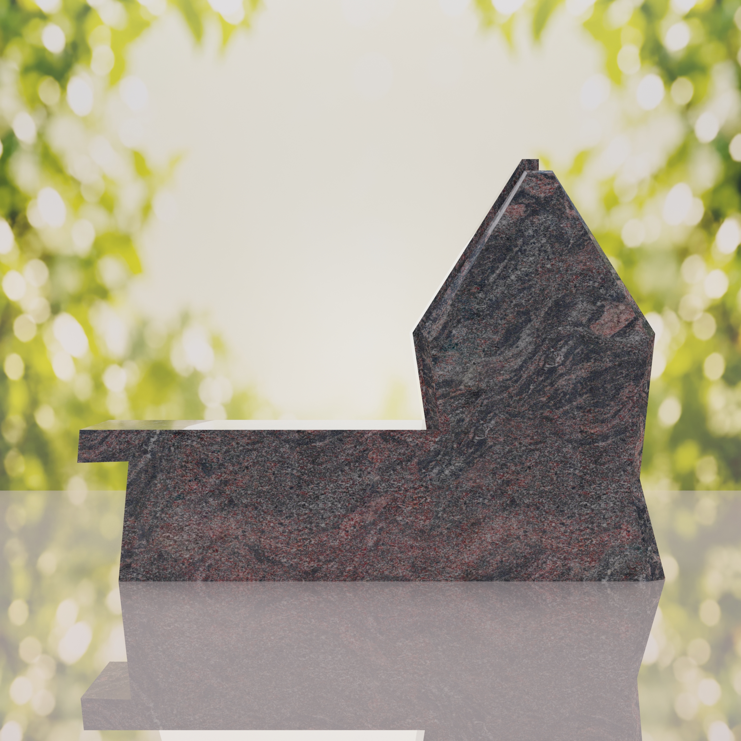 Madonna Granite Memorial Bench thumbnail 9