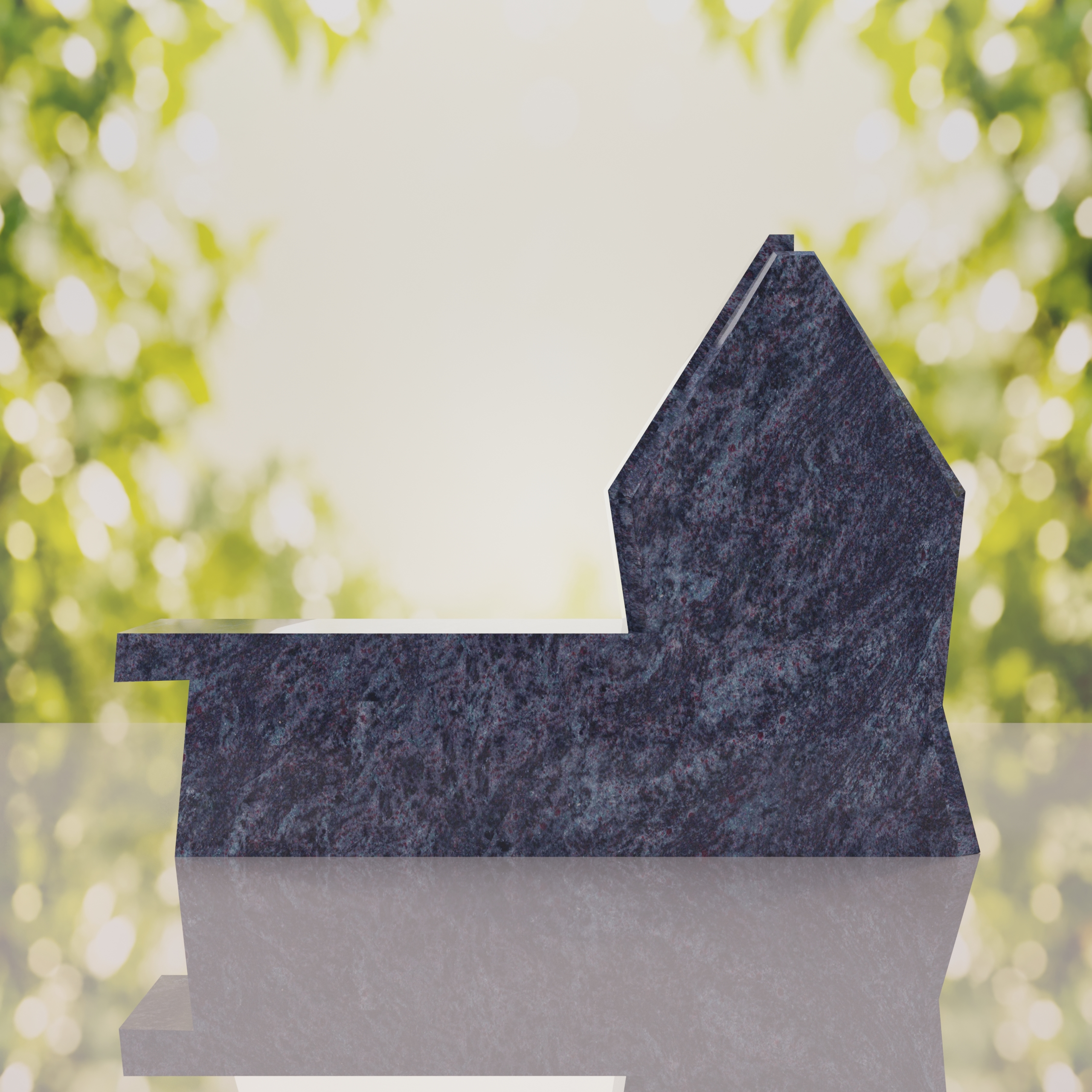 Madonna Granite Memorial Bench thumbnail 12