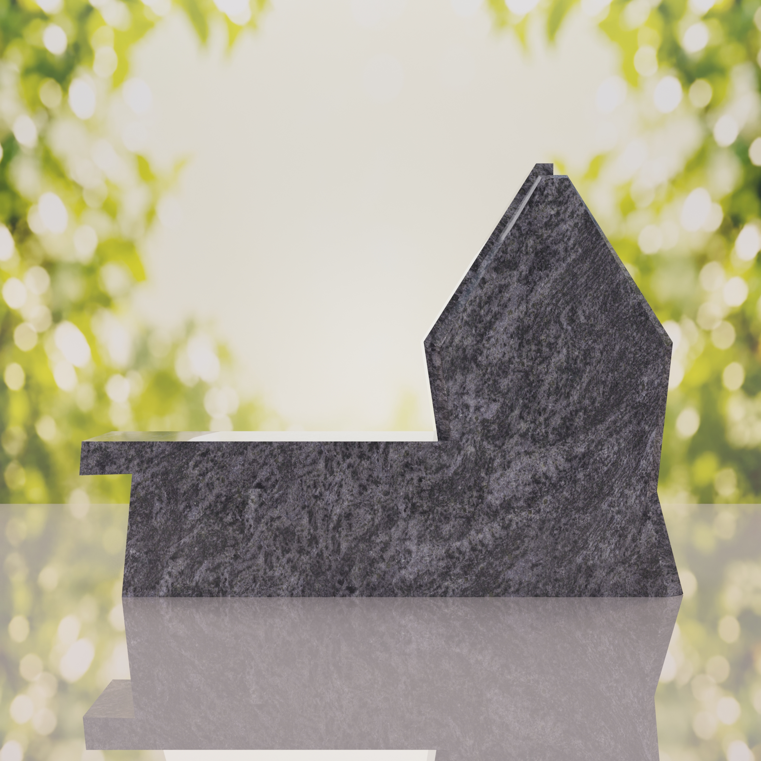Madonna Granite Memorial Bench thumbnail 14