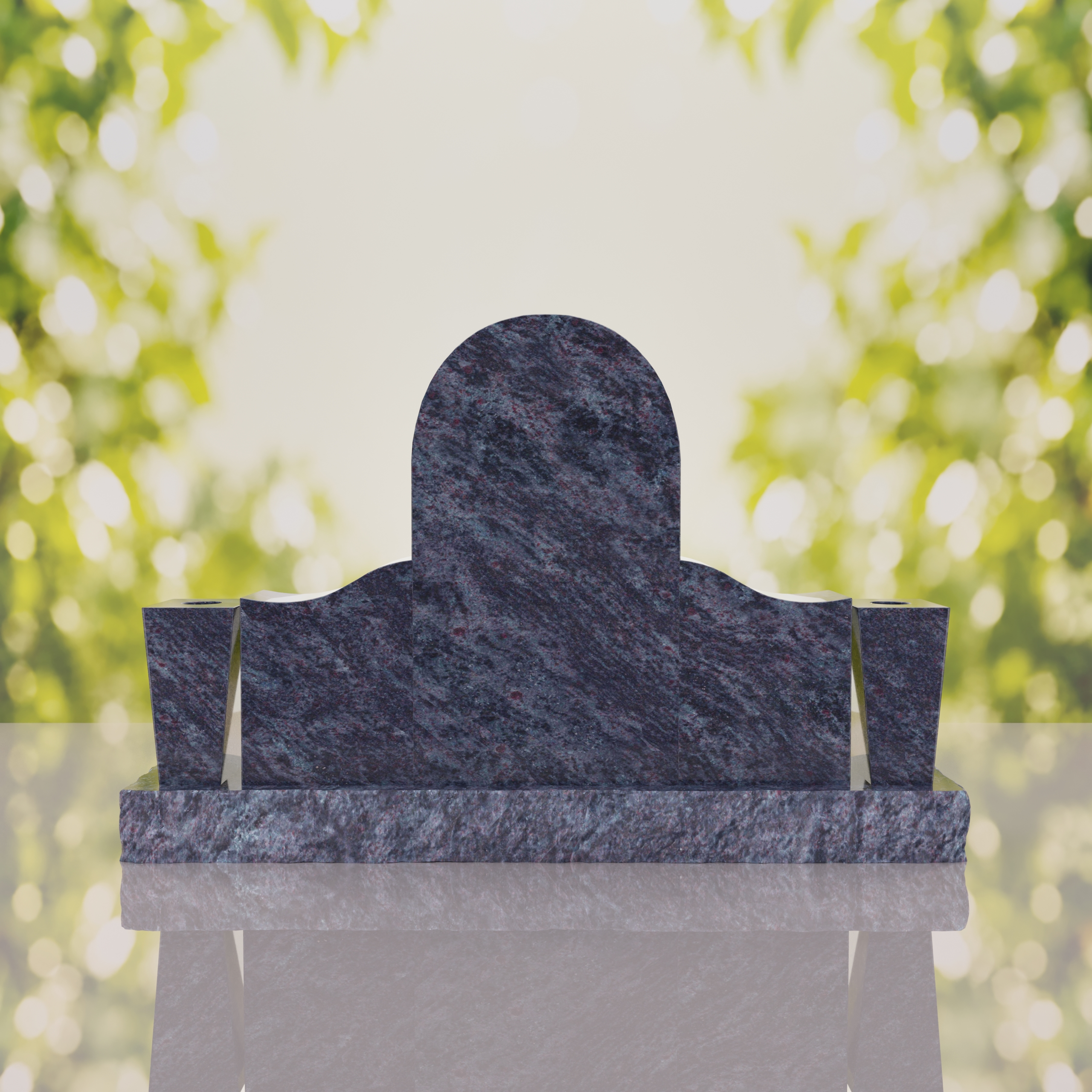 Asian Companion Granite Headstone with Guanyin Relief thumbnail 10