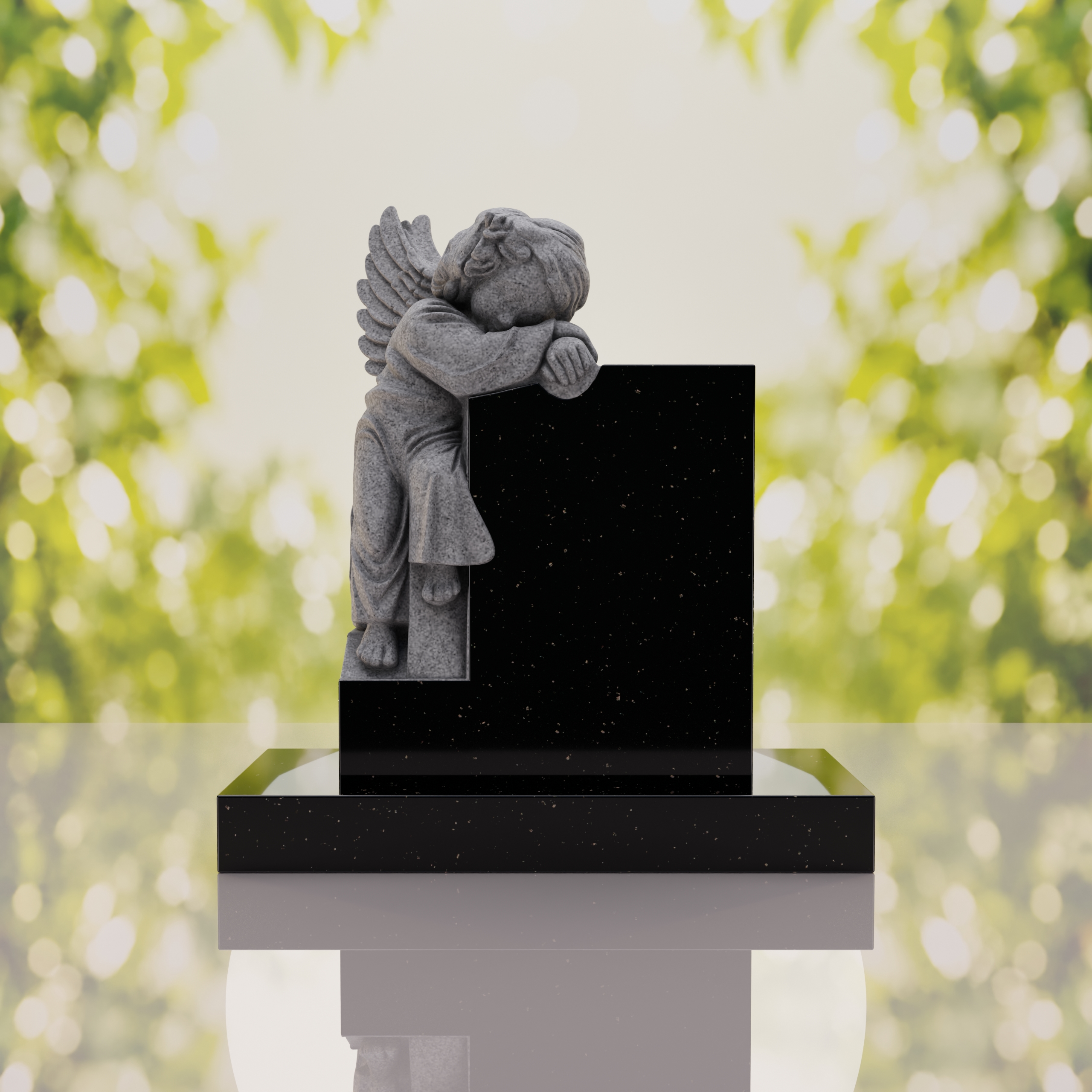 Sleeping Angel Upright Headstone thumbnail 5