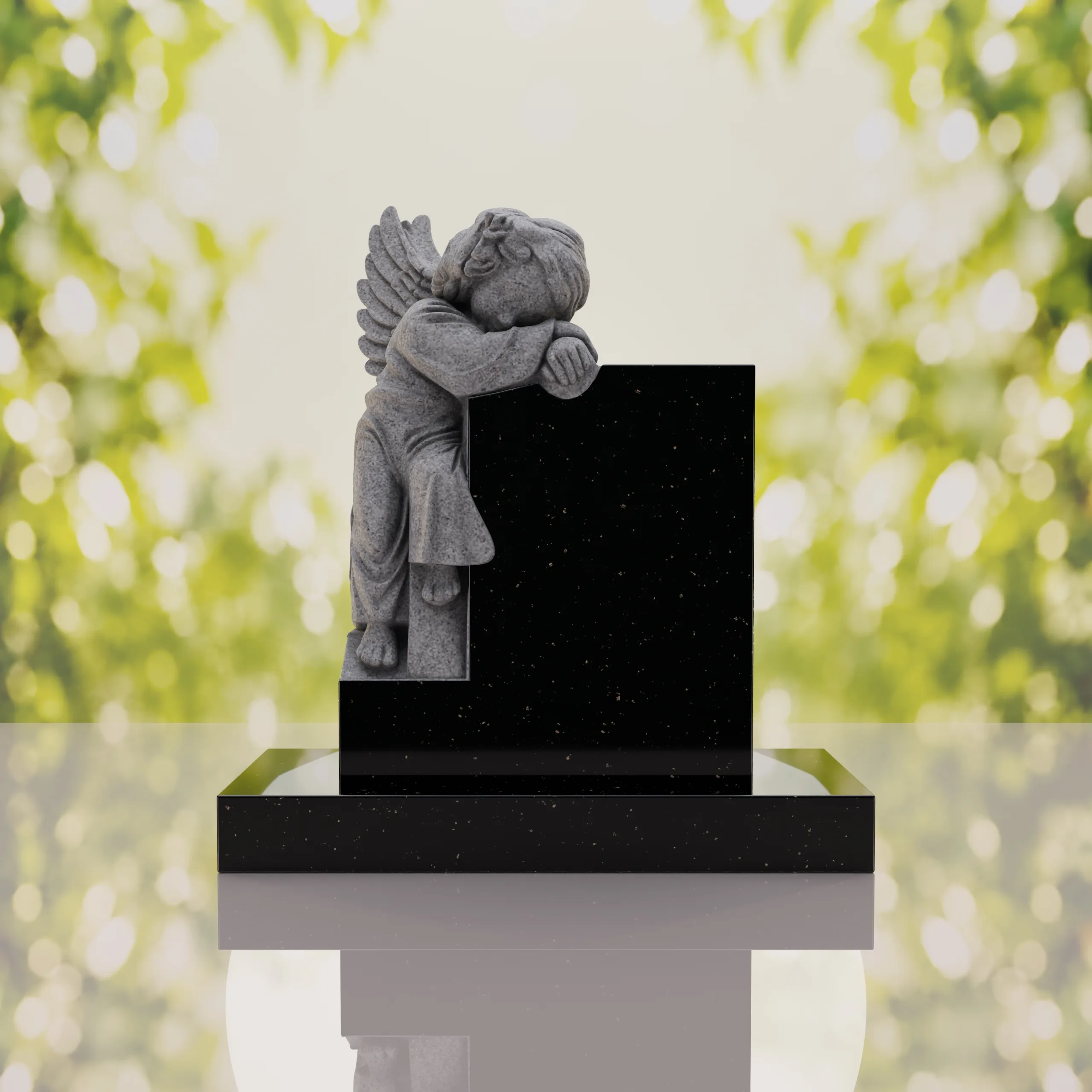 Sleeping Angel Upright Headstone thumbnail 5