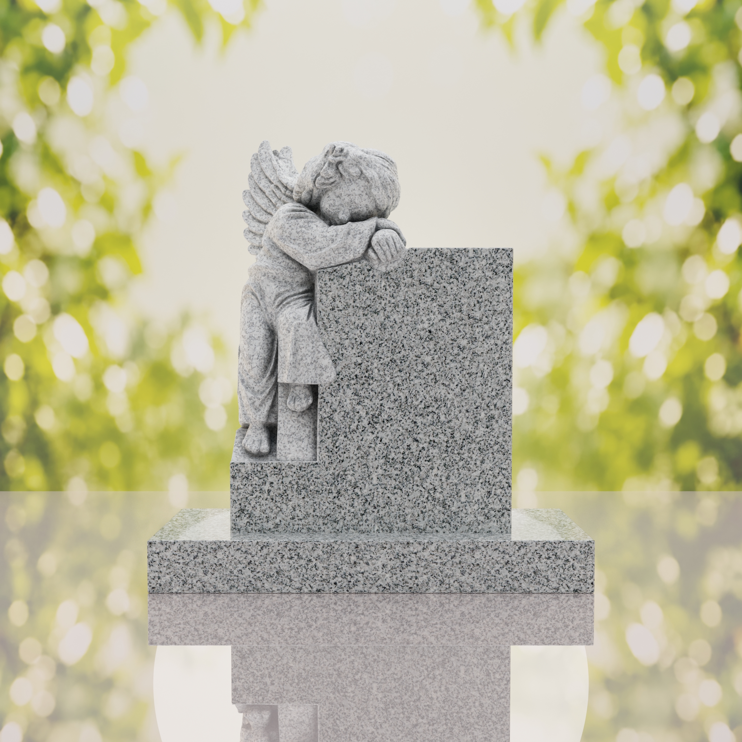 Sleeping Angel Upright Headstone thumbnail 8