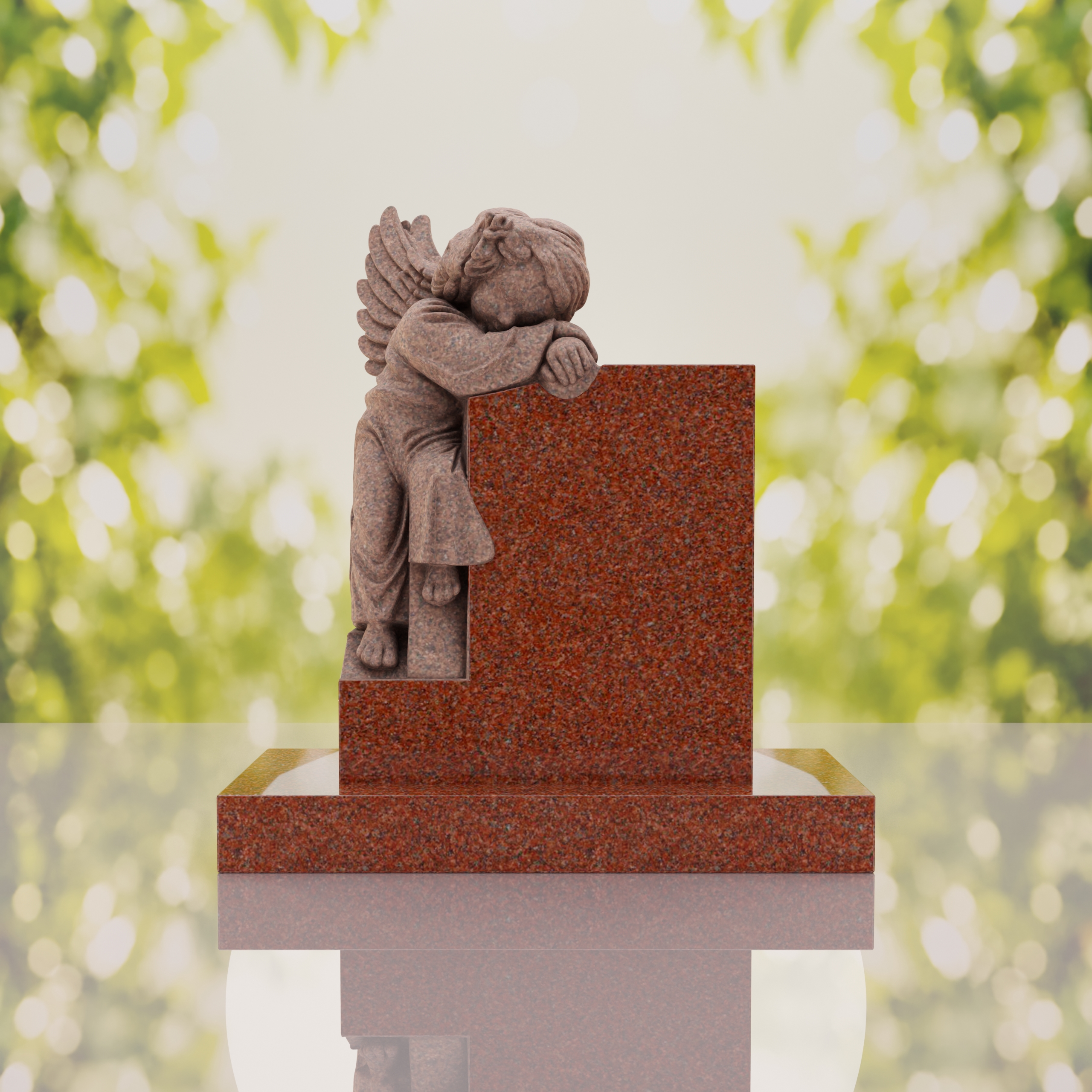 Sleeping Angel Upright Headstone thumbnail 14