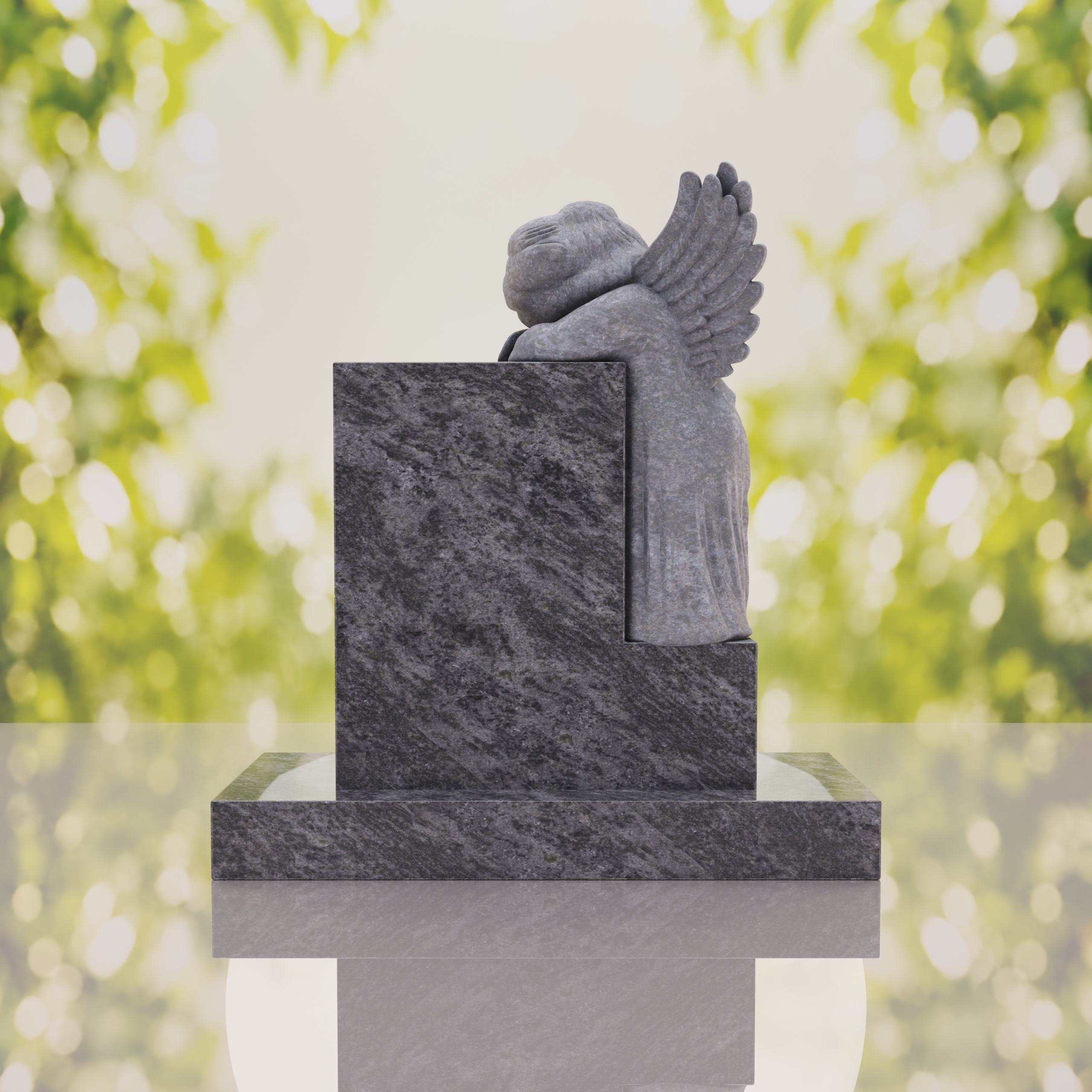 Sleeping Angel Upright Headstone thumbnail 4