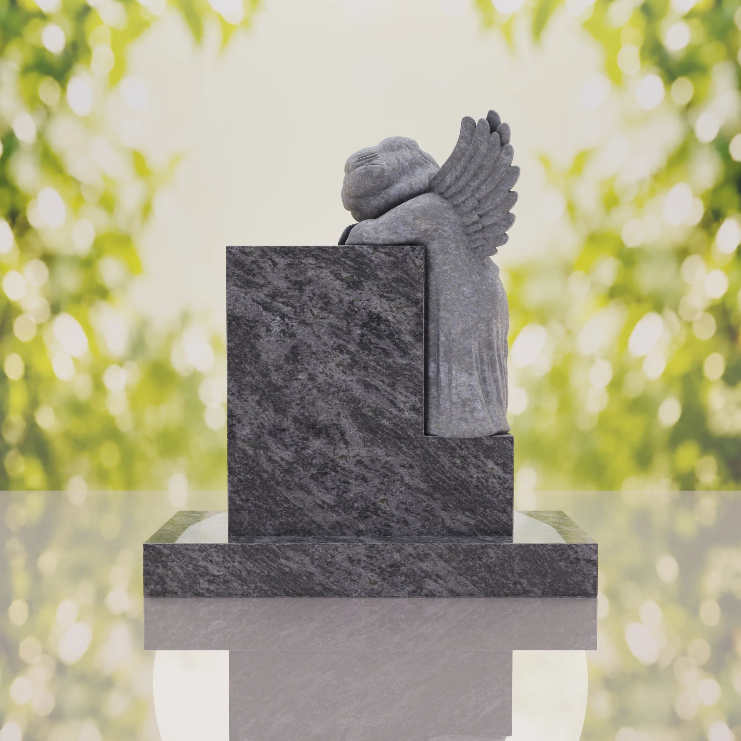 Sleeping Angel Upright Headstone thumbnail 4