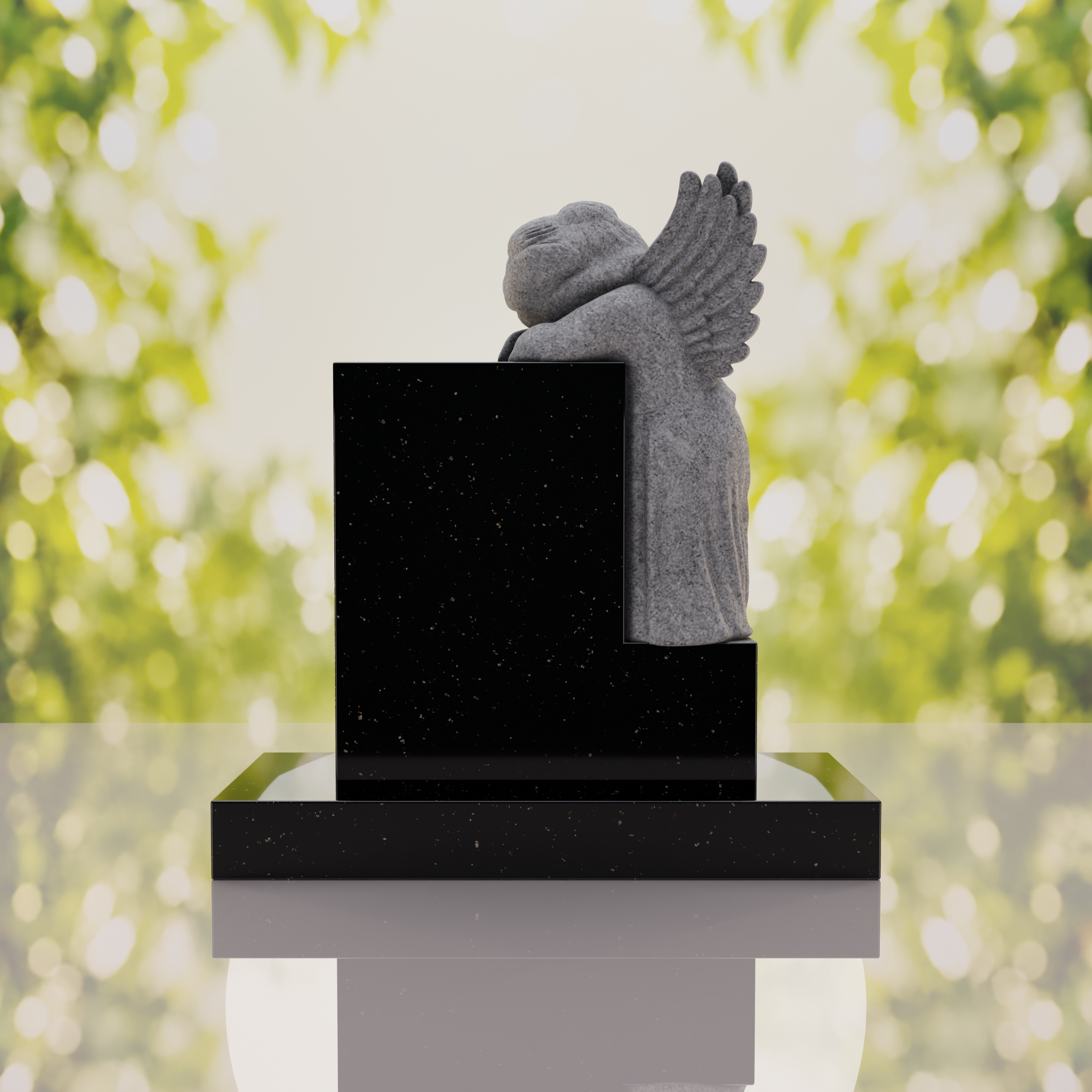 Sleeping Angel Upright Headstone thumbnail 6