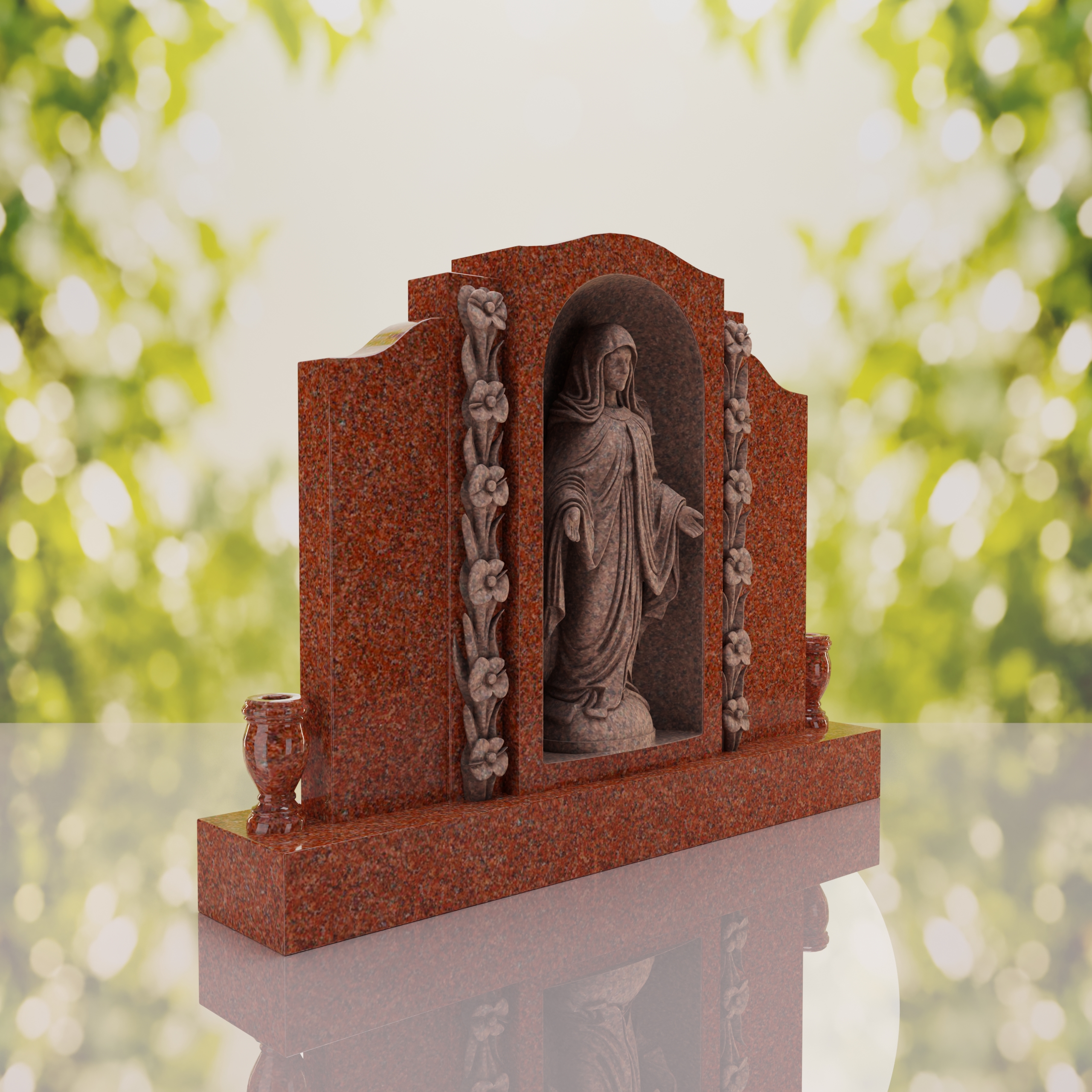 Companion Madonna Upright Headstone