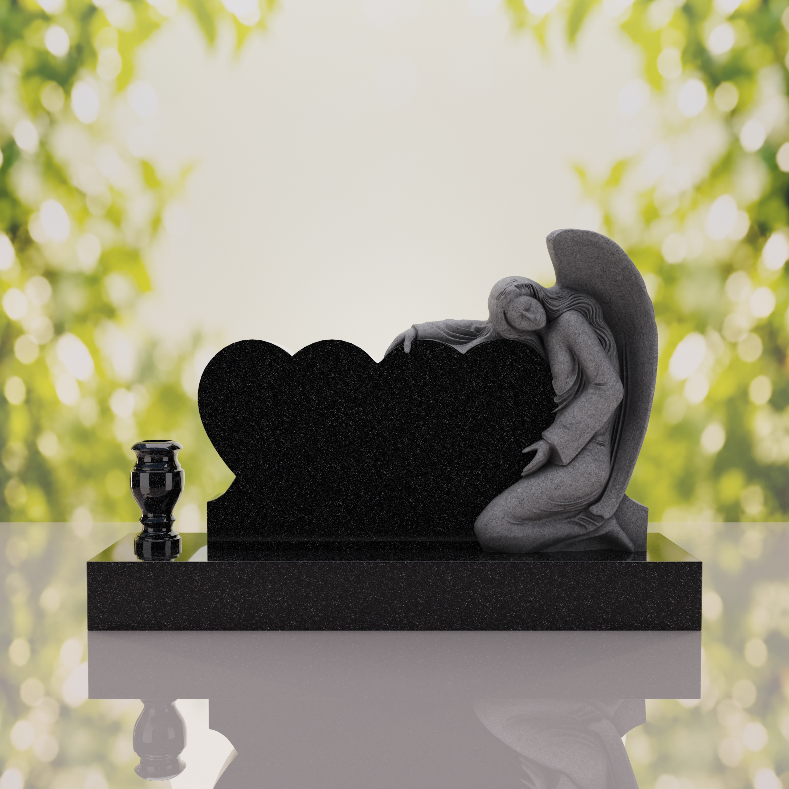Angel Companion Heart Headstone thumbnail 11