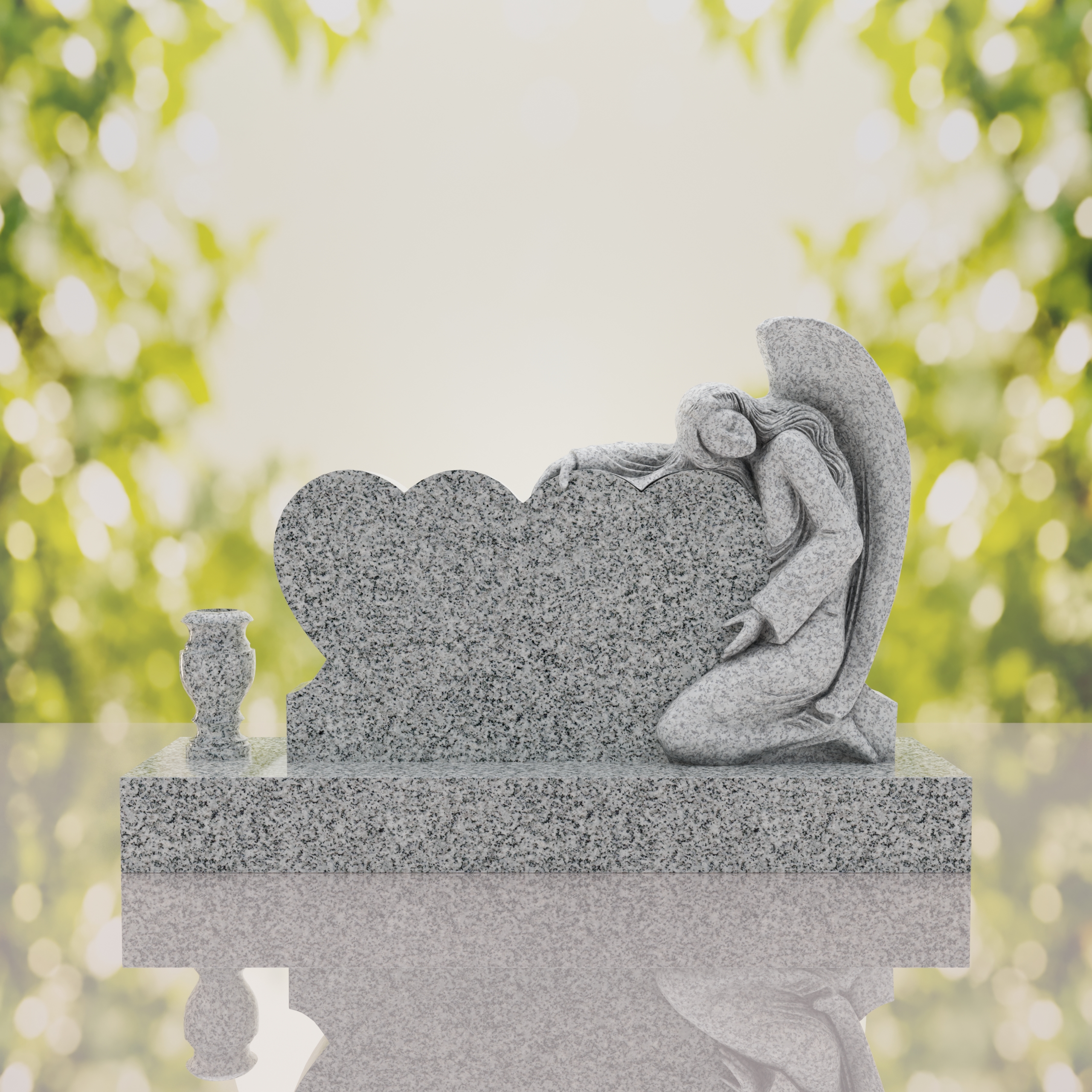 Angel Companion Heart Headstone thumbnail 8
