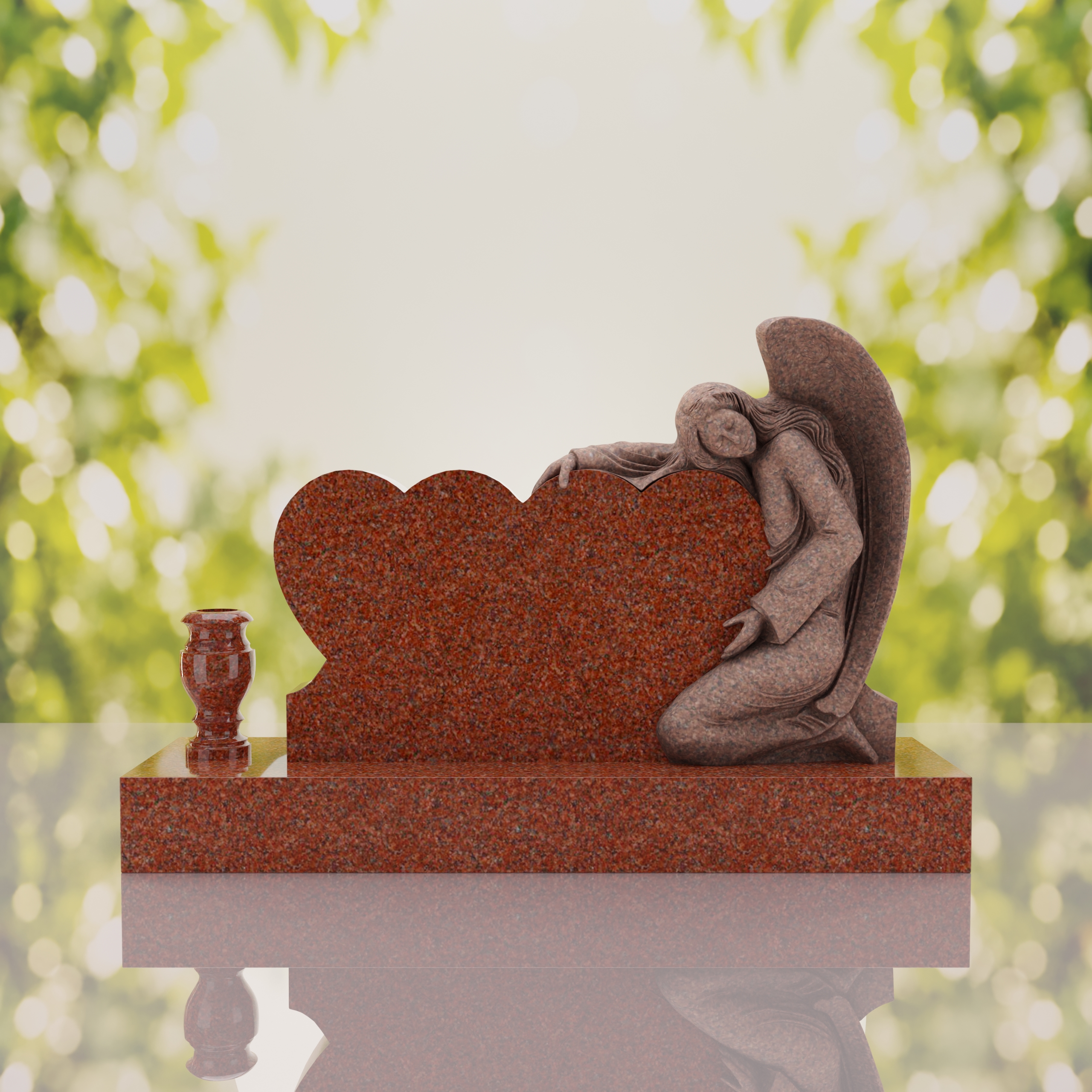 Angel Companion Heart Headstone thumbnail 14