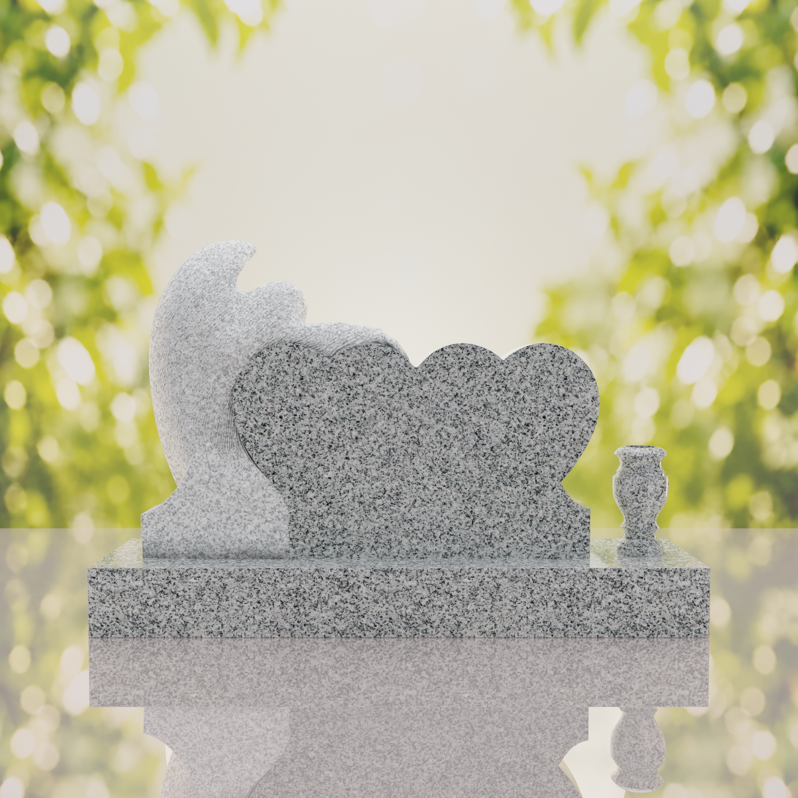 Angel Companion Heart Headstone thumbnail 9