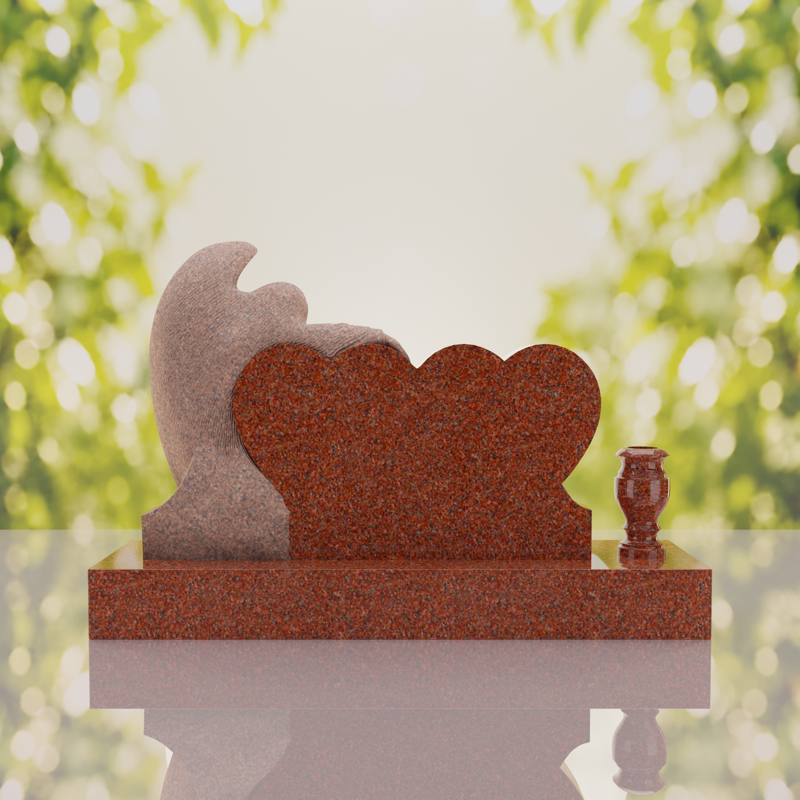 Angel Companion Heart Headstone thumbnail 15