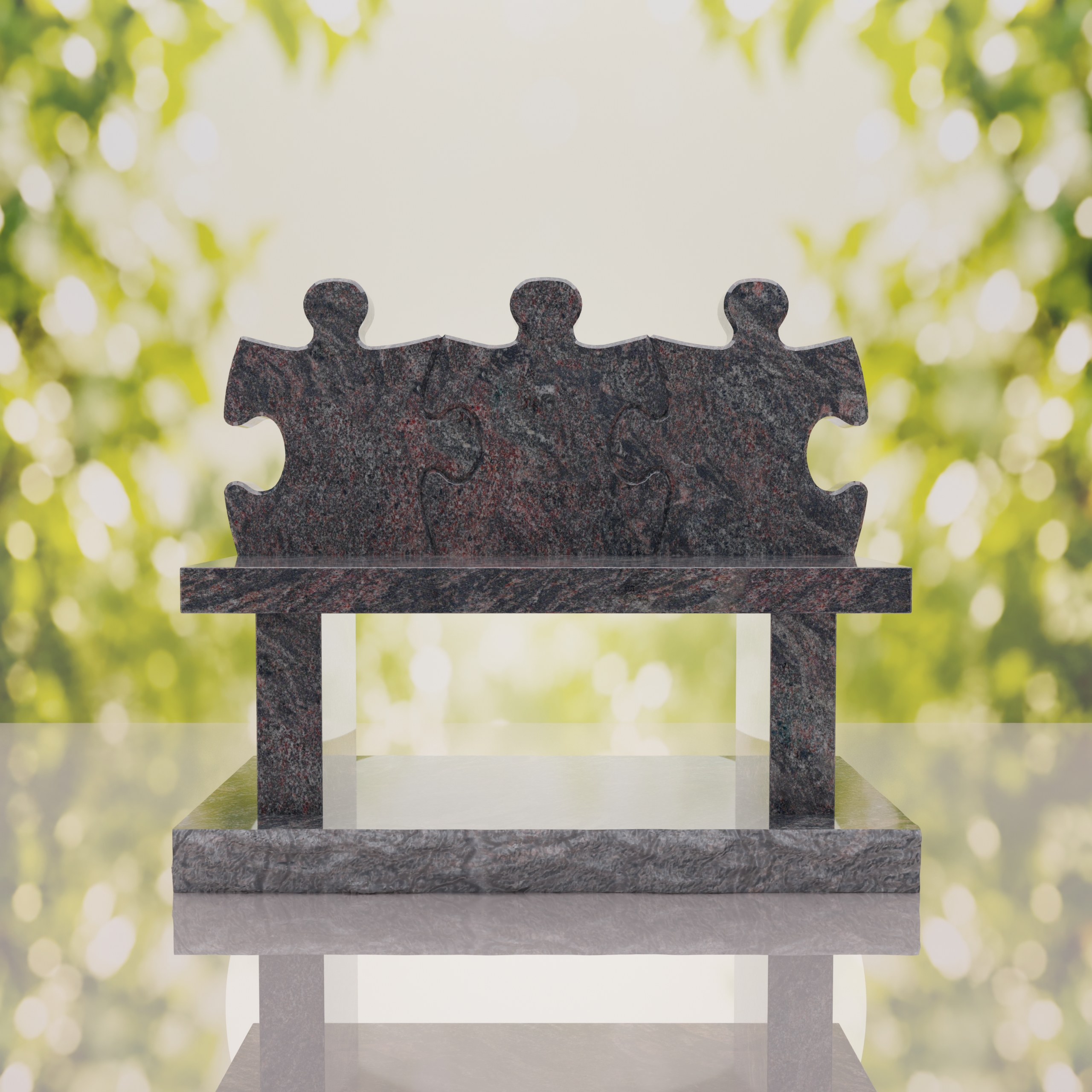Puzzle Bench Headstone thumbnail 5