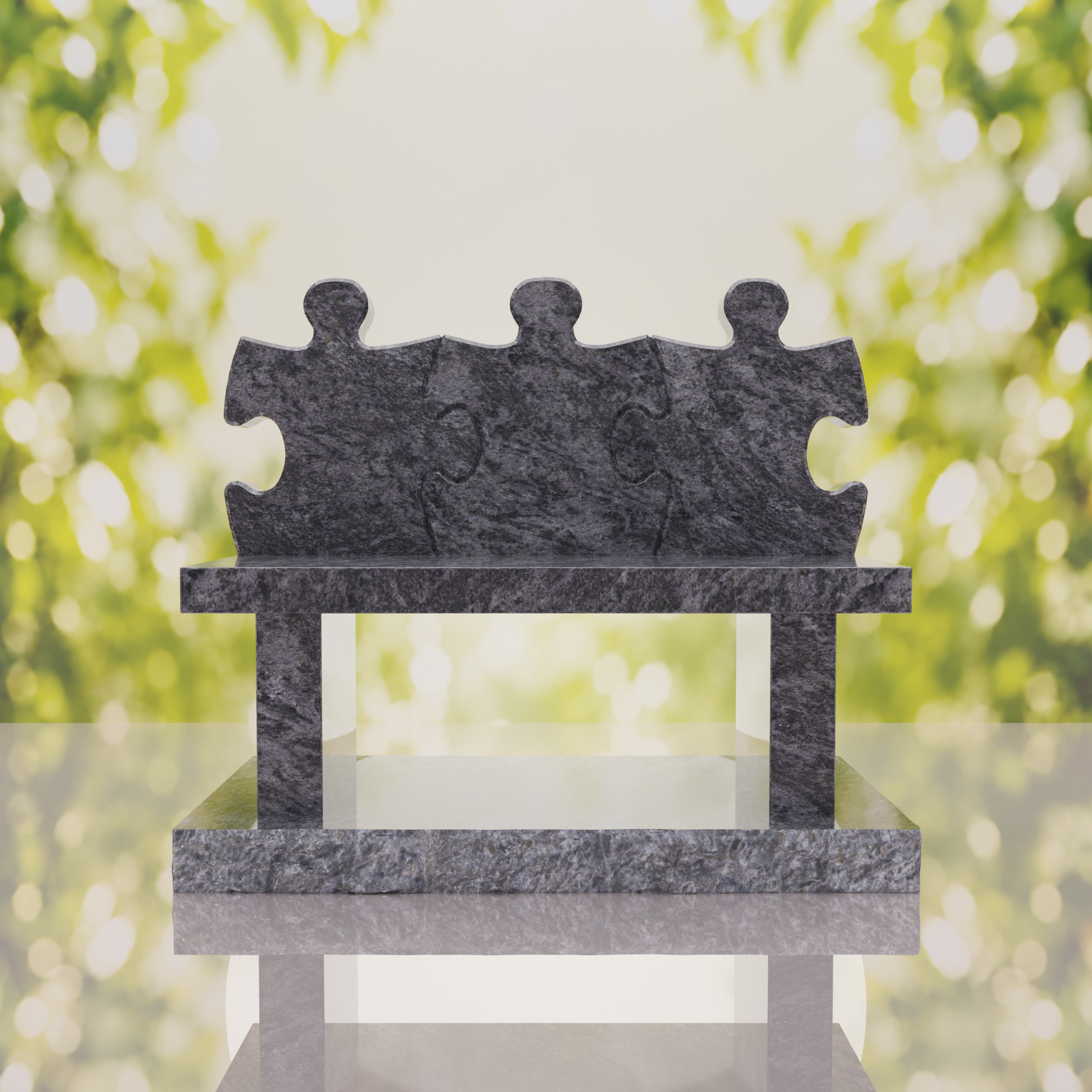 Puzzle Bench Headstone thumbnail 11