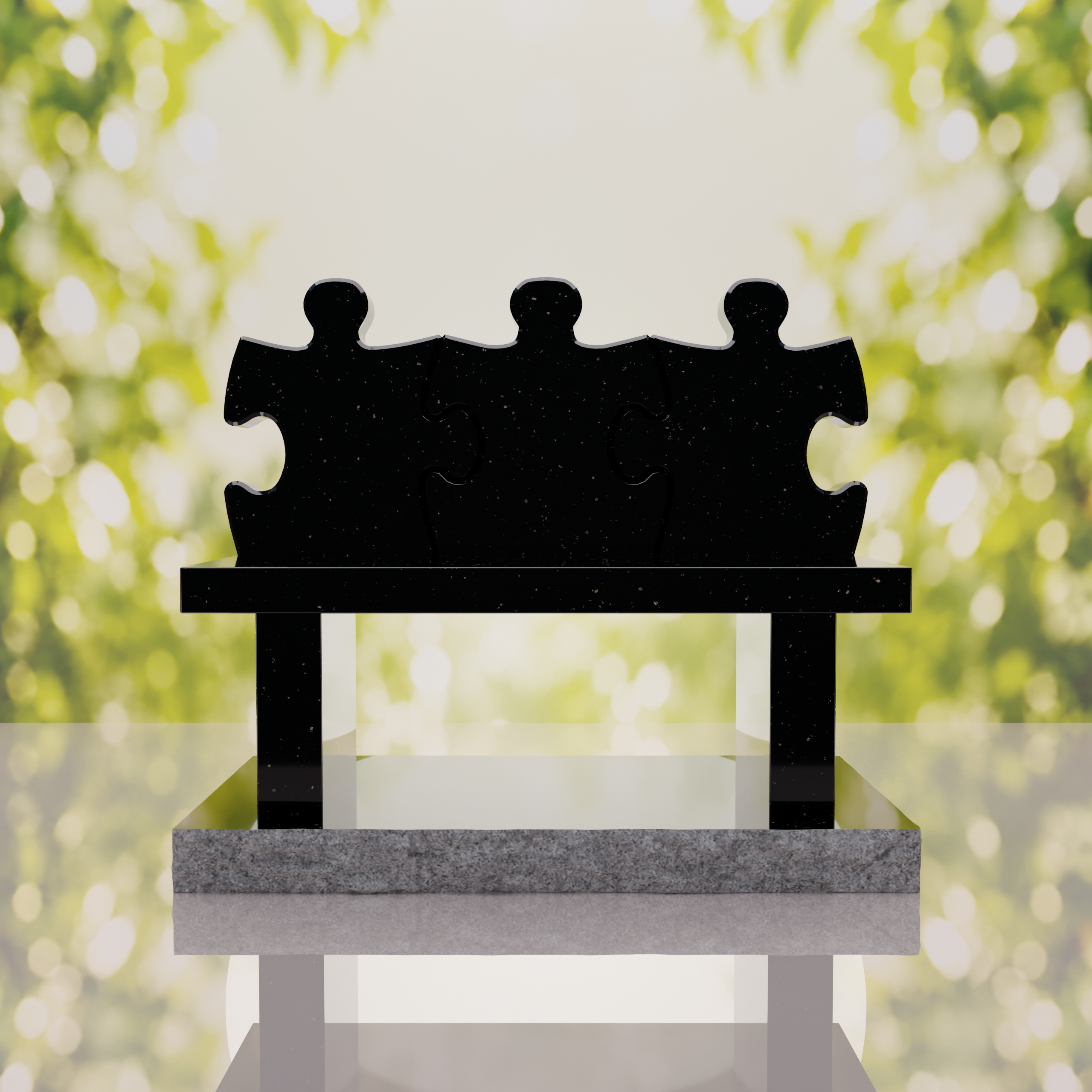 Puzzle Bench Headstone thumbnail 14