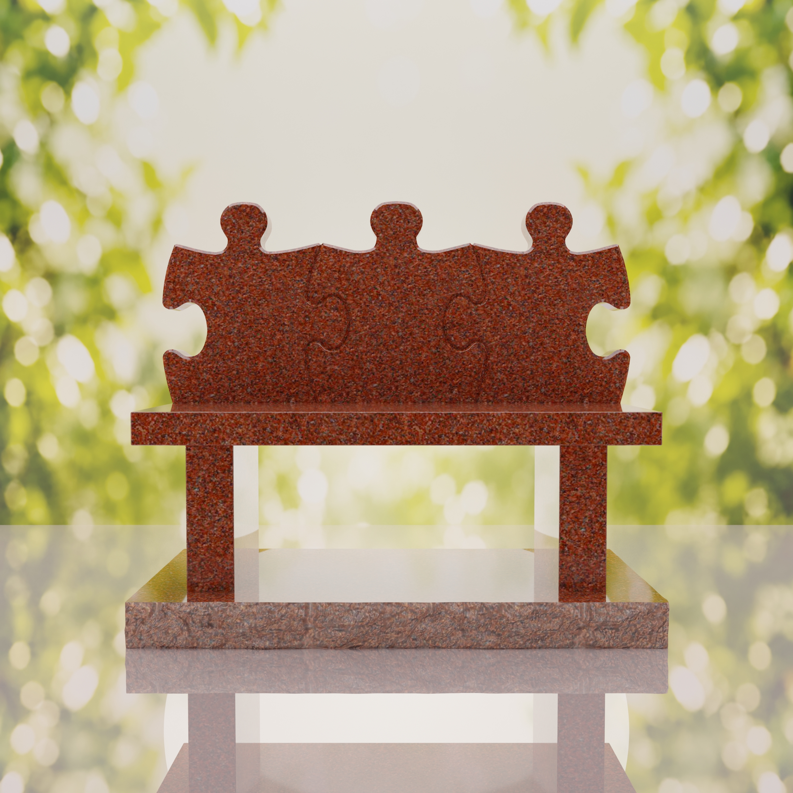 Puzzle Bench Headstone thumbnail 2