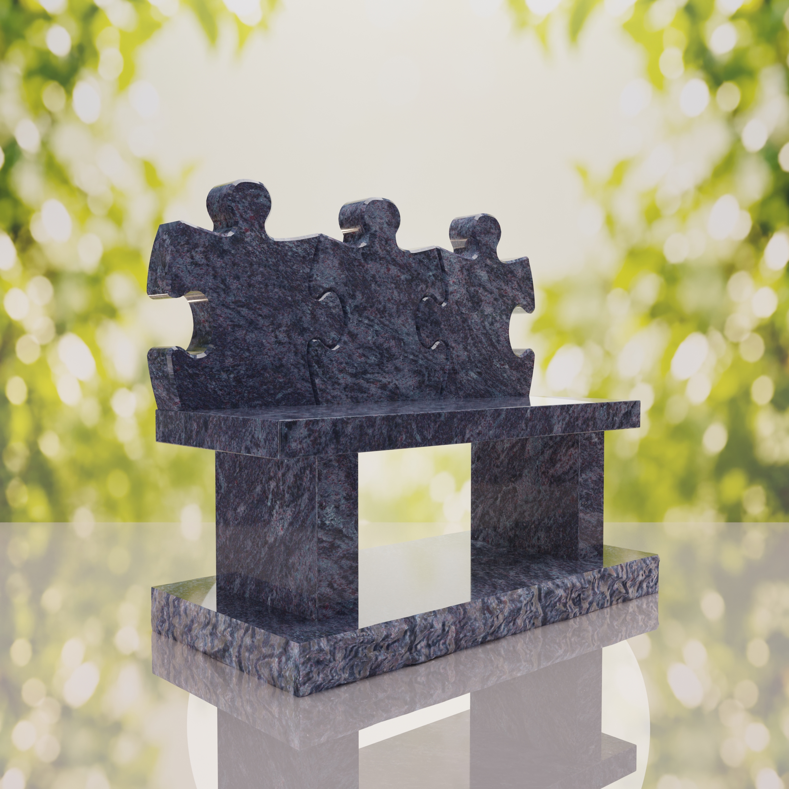 Puzzle Bench Headstone thumbnail 7