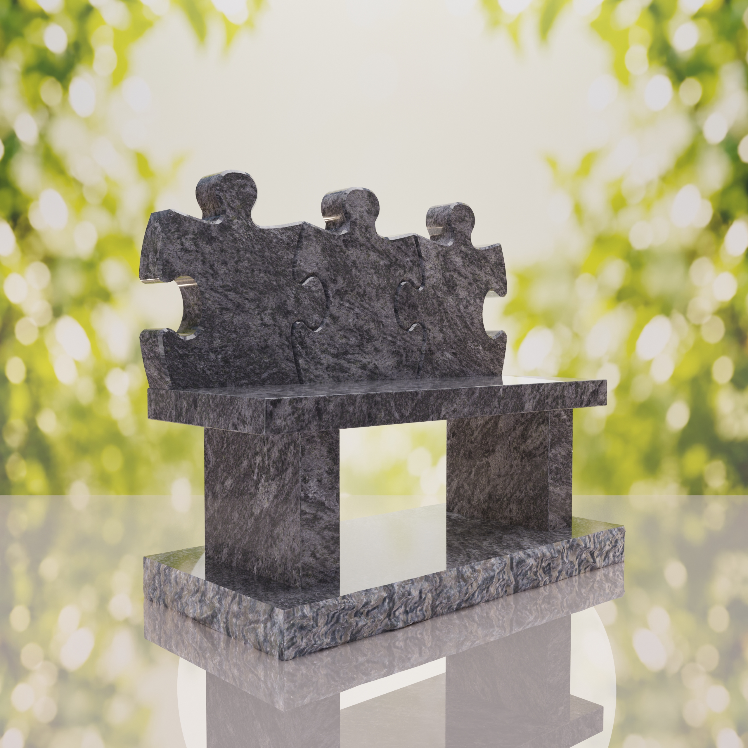 Puzzle Bench Headstone thumbnail 10