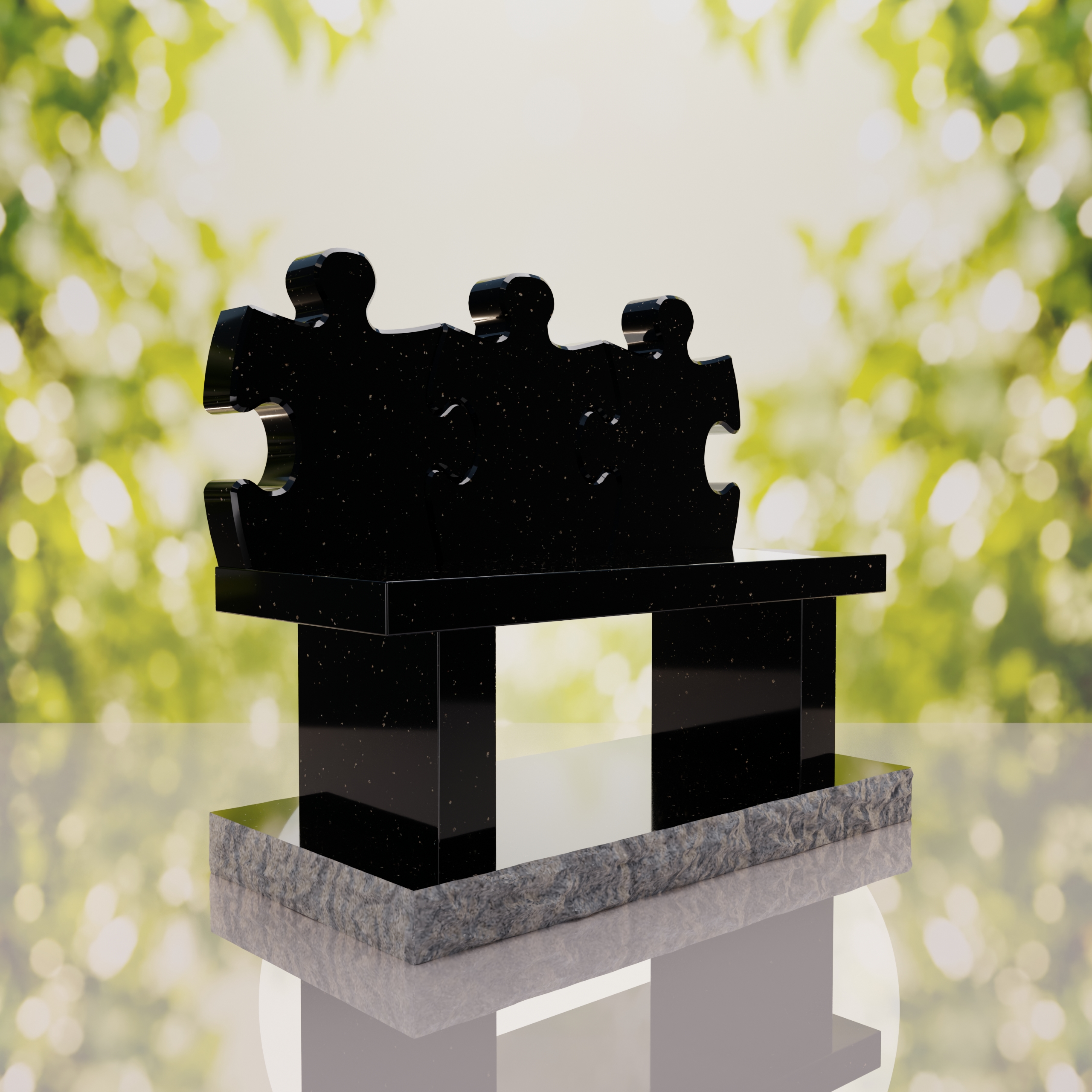 Puzzle Bench Headstone thumbnail 13