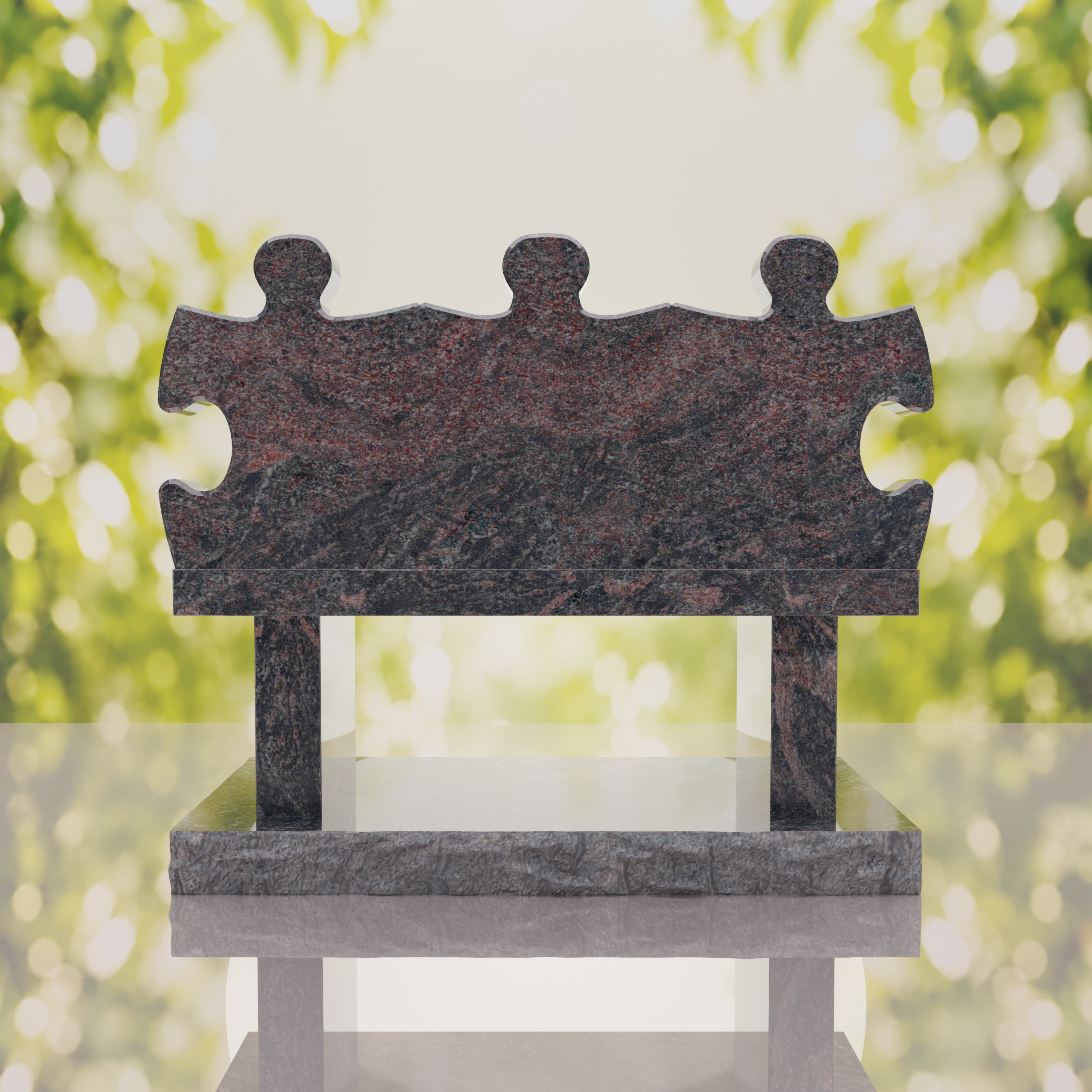 Puzzle Bench Headstone thumbnail 6