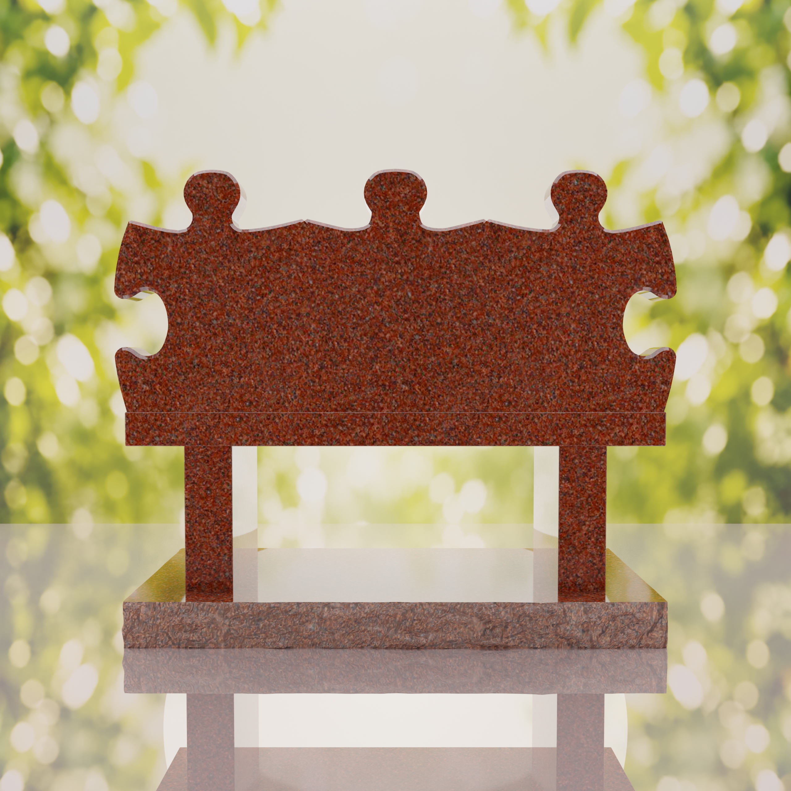 Puzzle Bench Headstone thumbnail 3