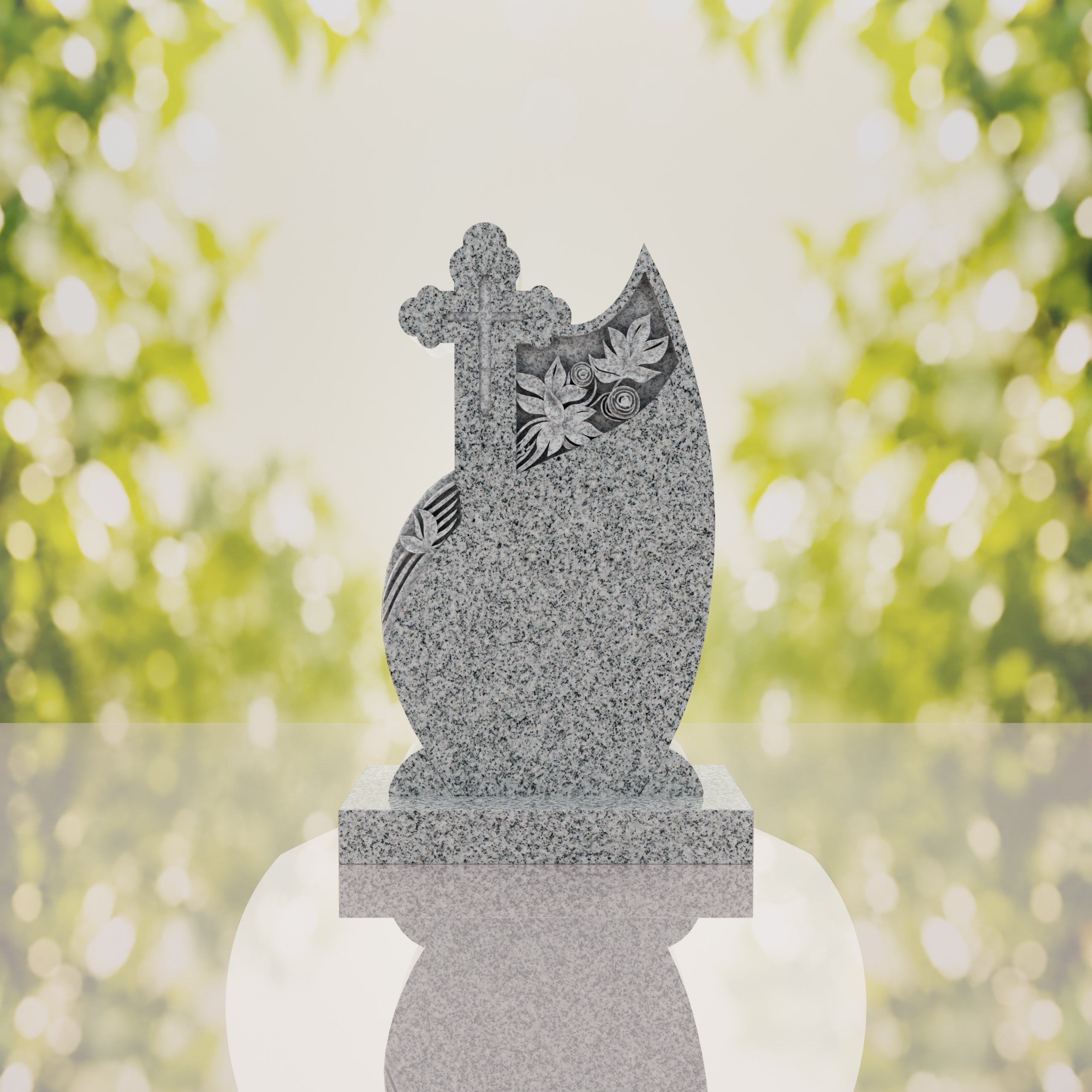 Orthodox Cross Teardrop Headstone thumbnail 7