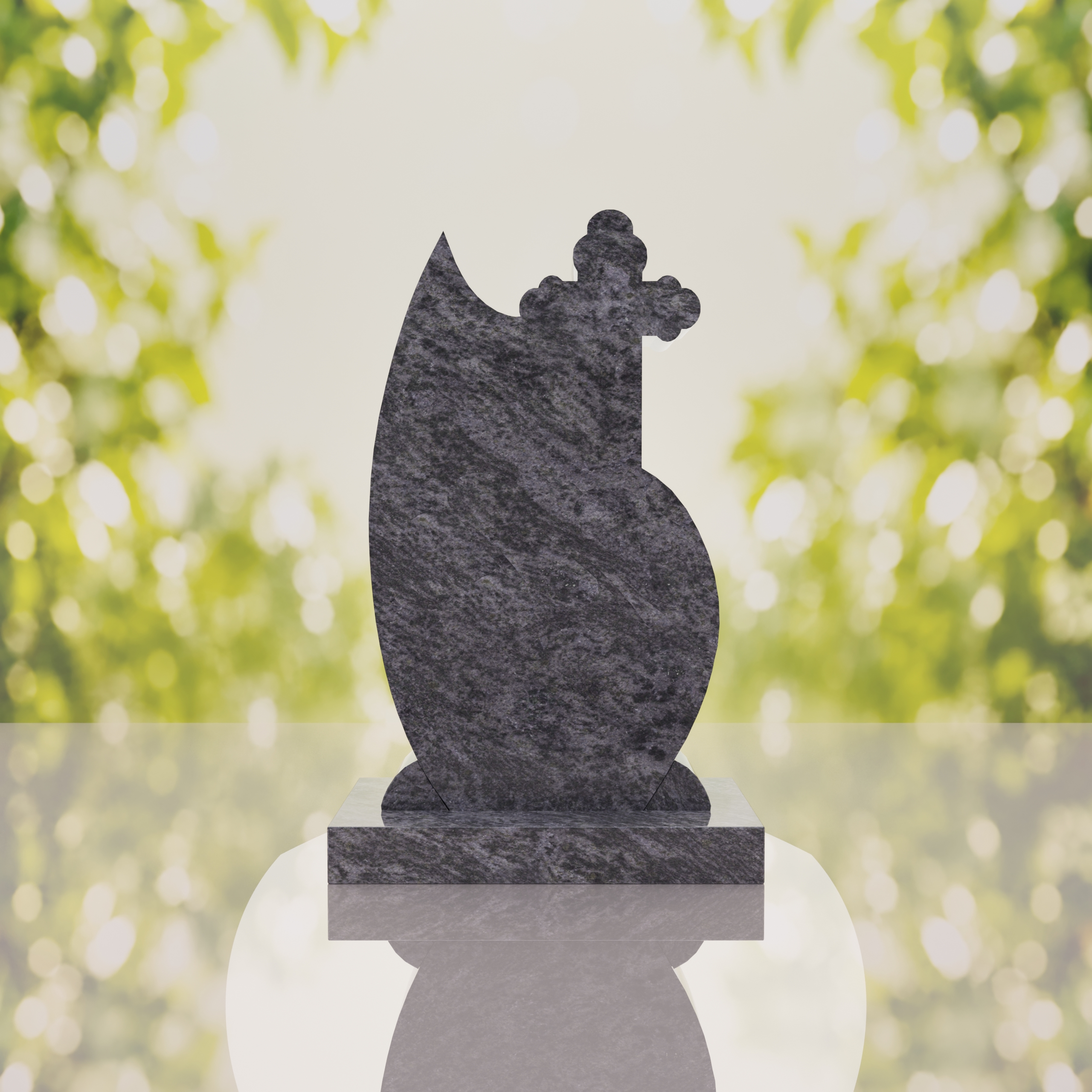 Orthodox Cross Teardrop Headstone thumbnail 4