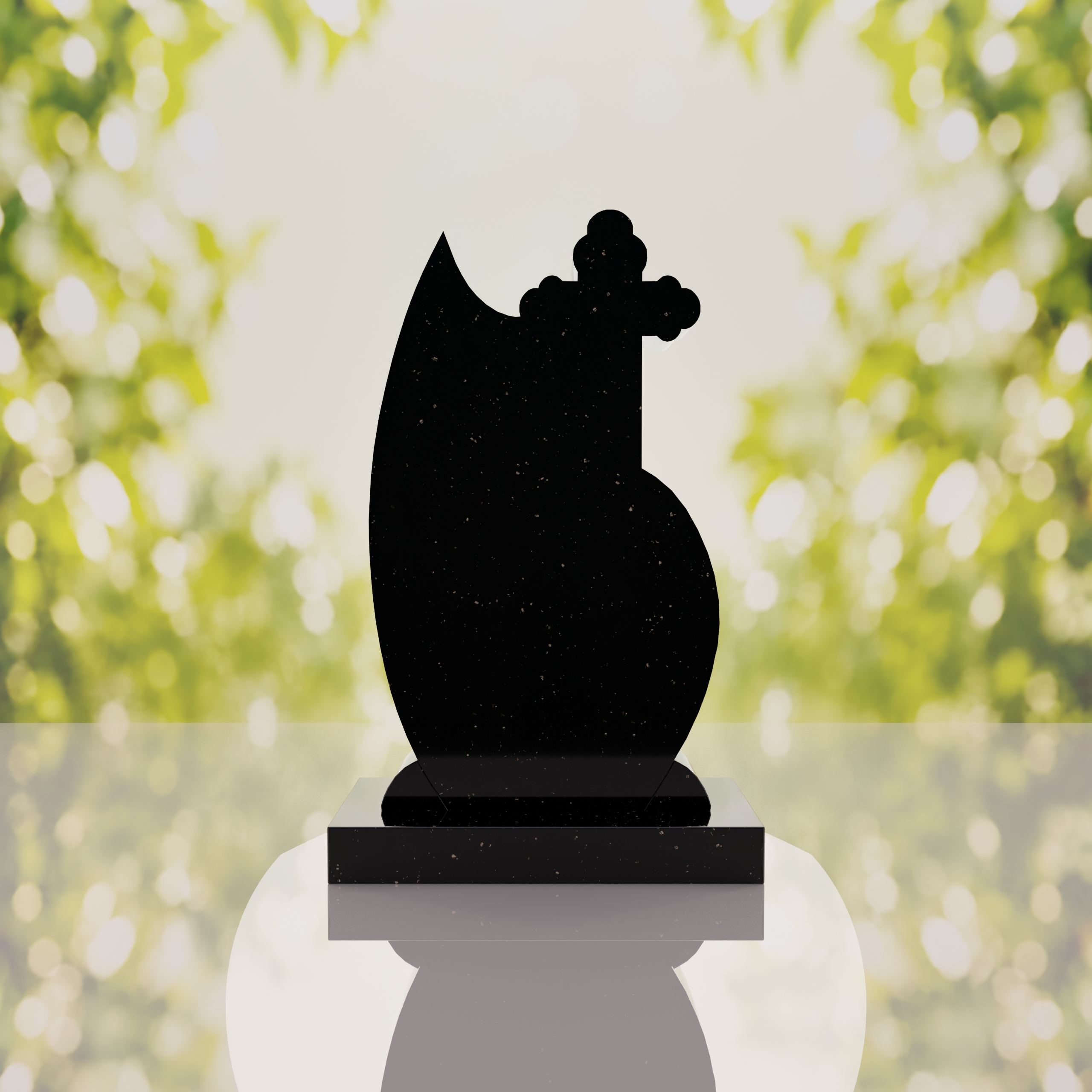 Orthodox Cross Teardrop Headstone thumbnail 6