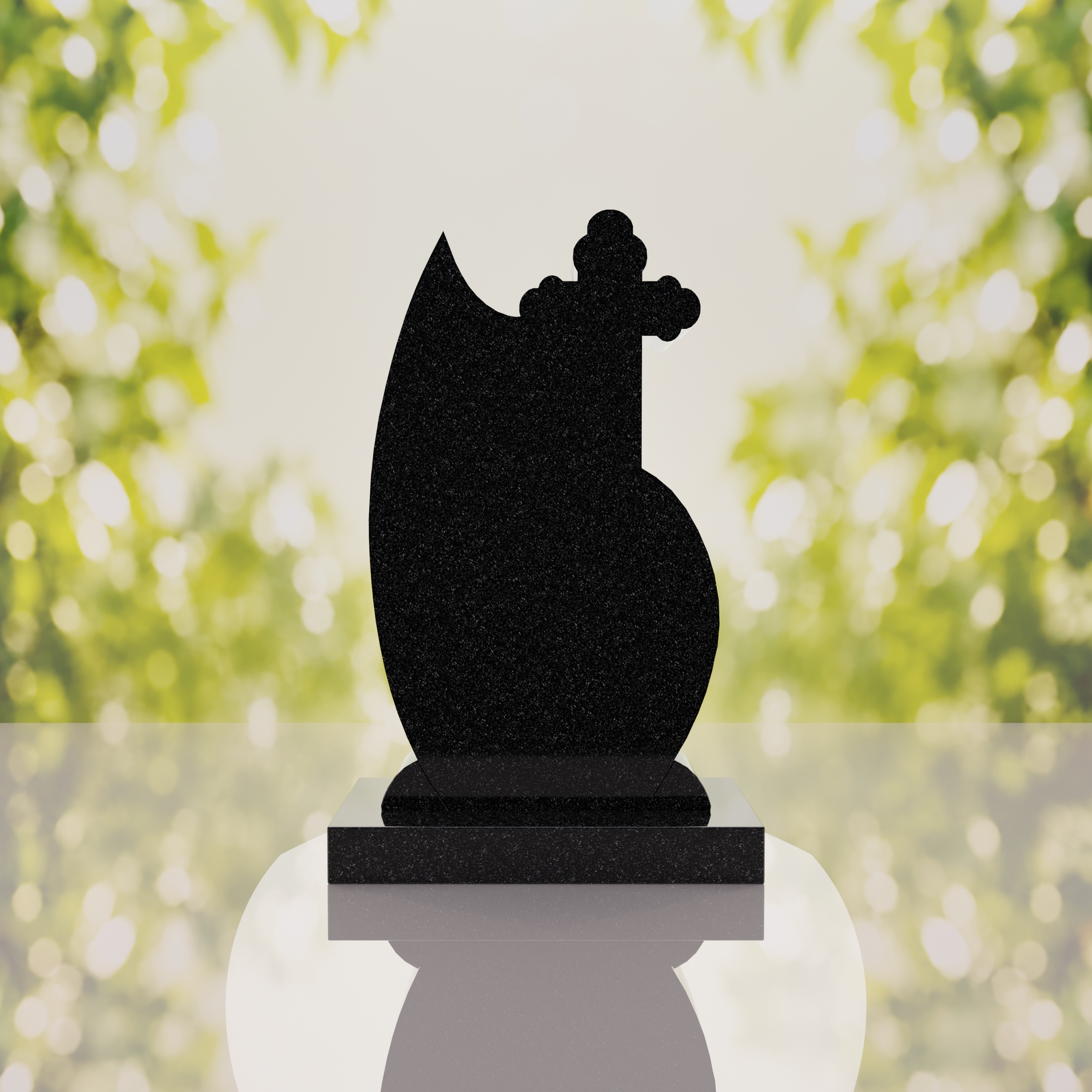 Orthodox Cross Teardrop Headstone thumbnail 12
