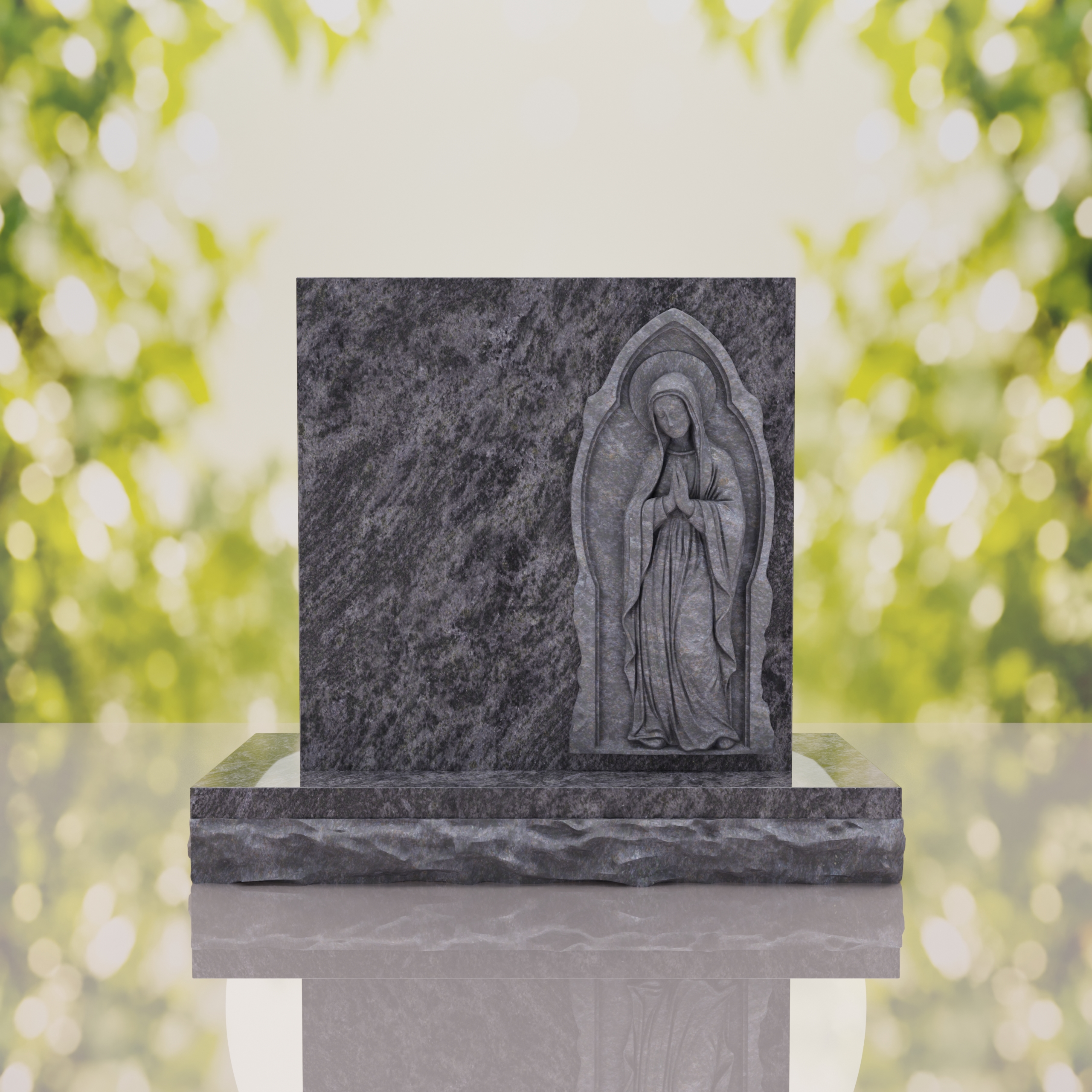 Praying Madonna Memorial Headstone thumbnail 3