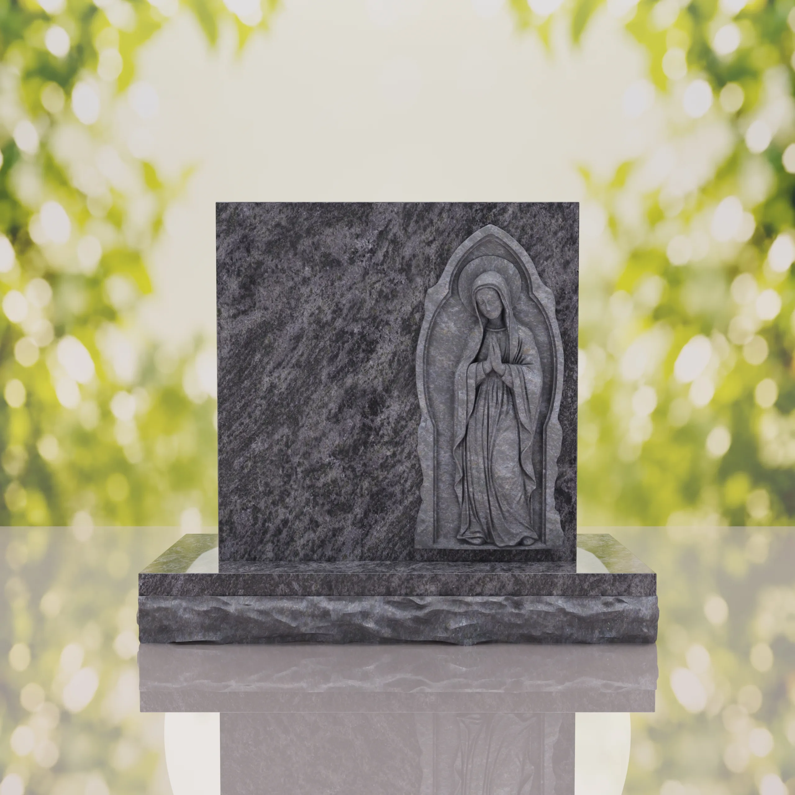 Praying Madonna Memorial Headstone thumbnail 3