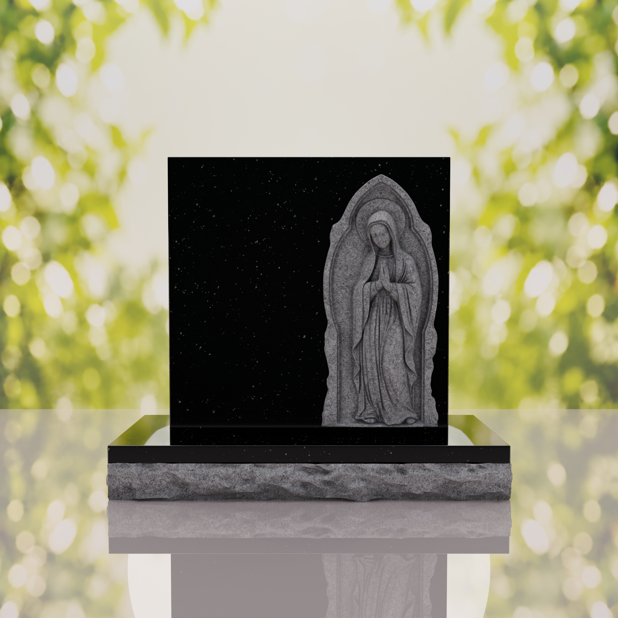 Praying Madonna Memorial Headstone thumbnail 6