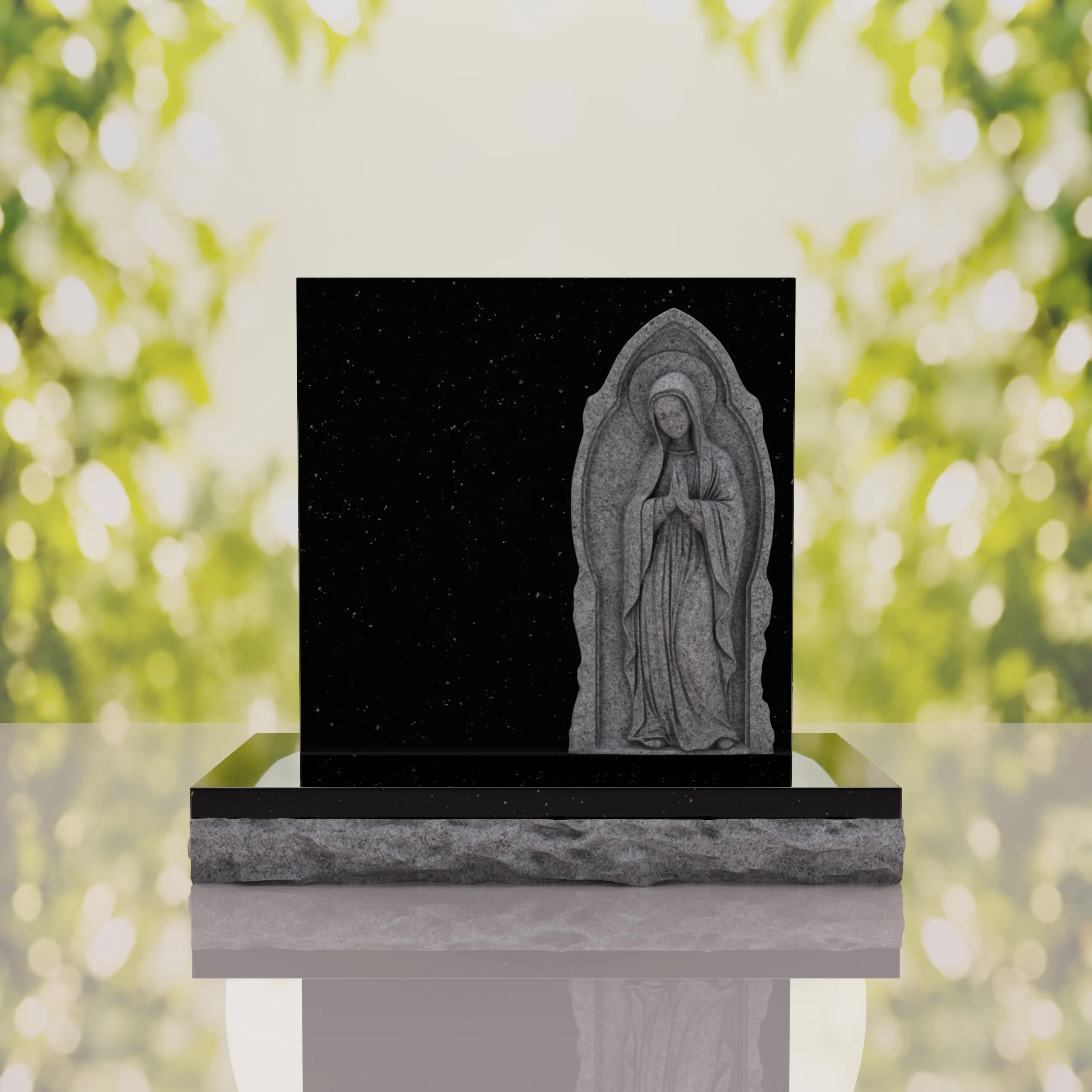 Praying Madonna Memorial Headstone thumbnail 6