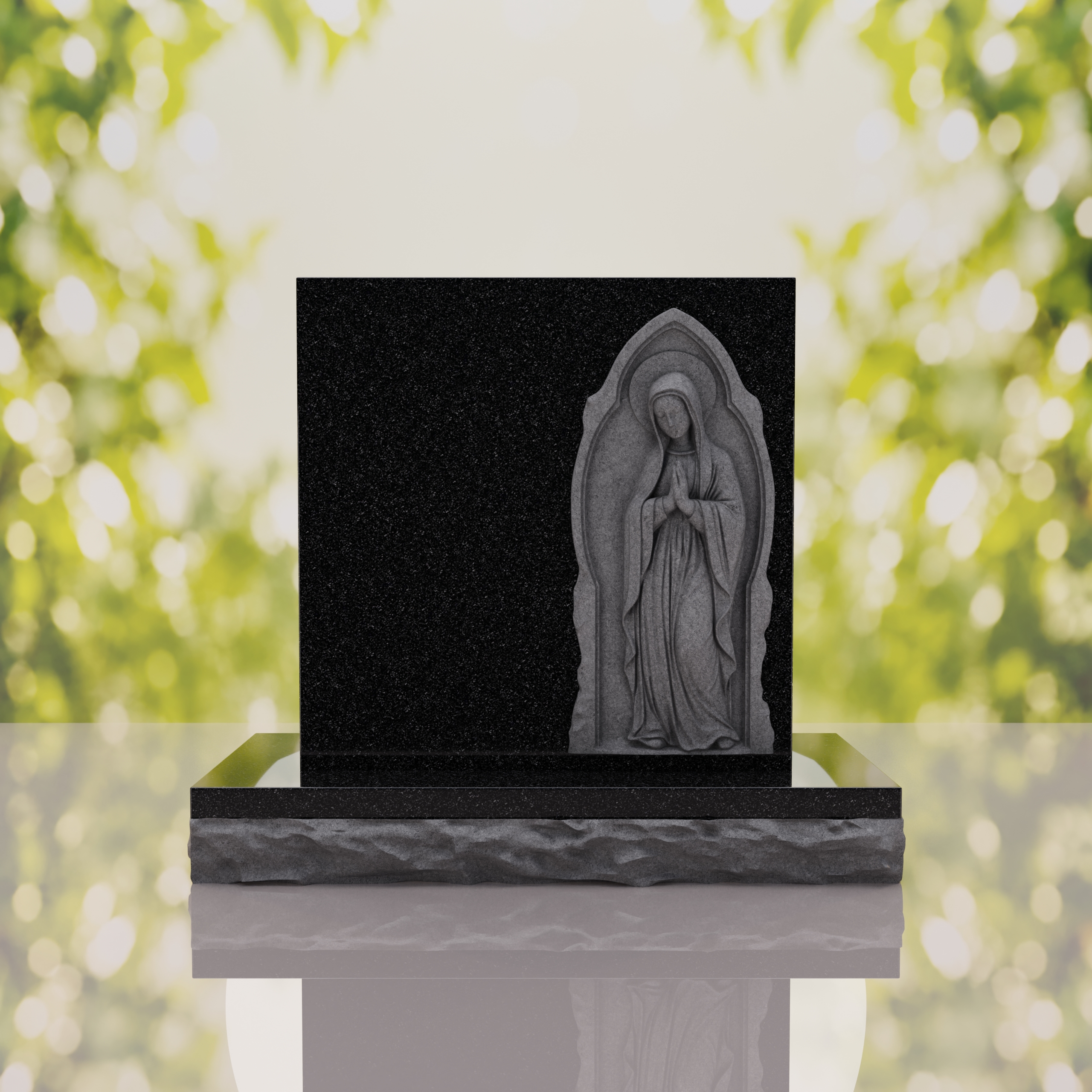 Praying Madonna Memorial Headstone thumbnail 12