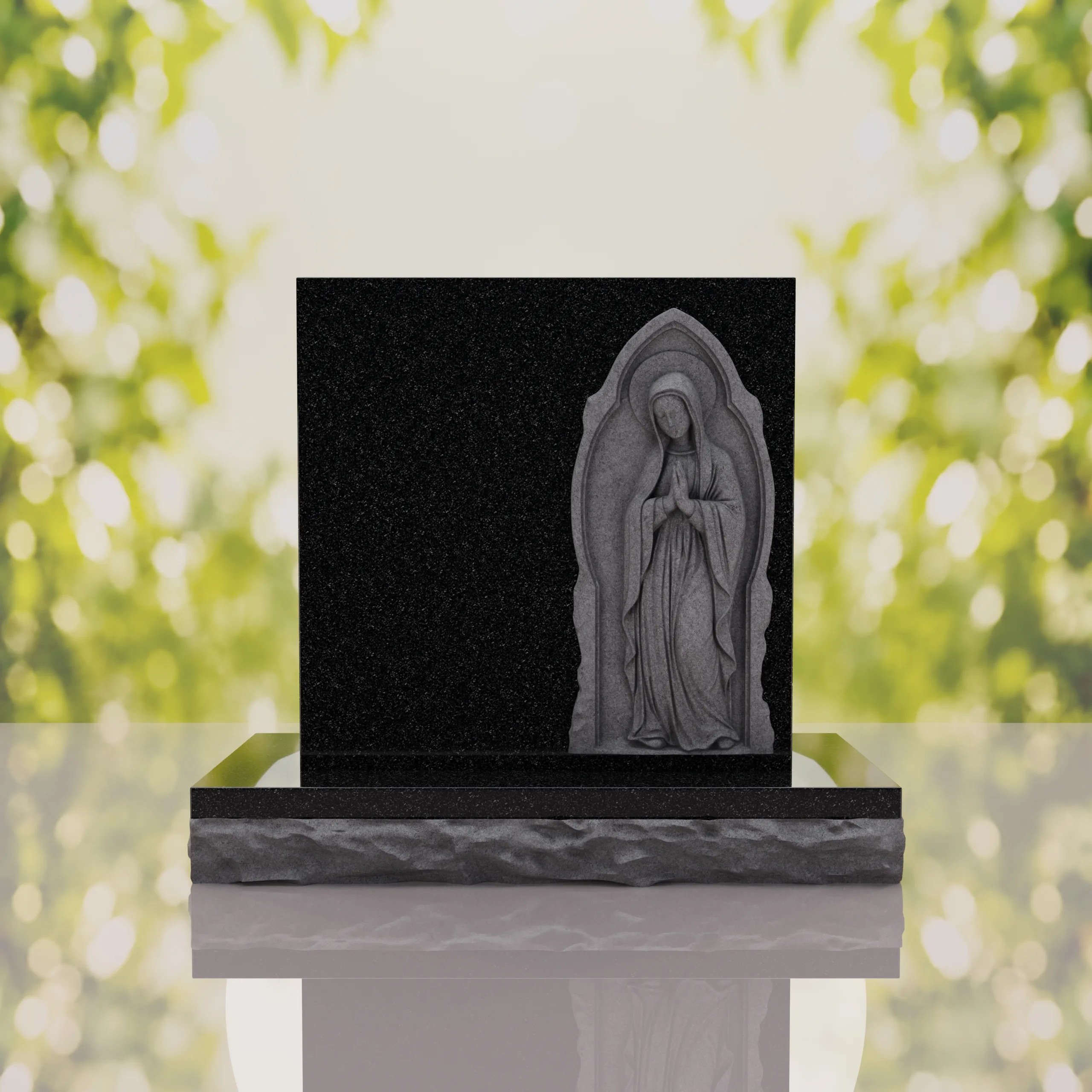 Praying Madonna Memorial Headstone thumbnail 12