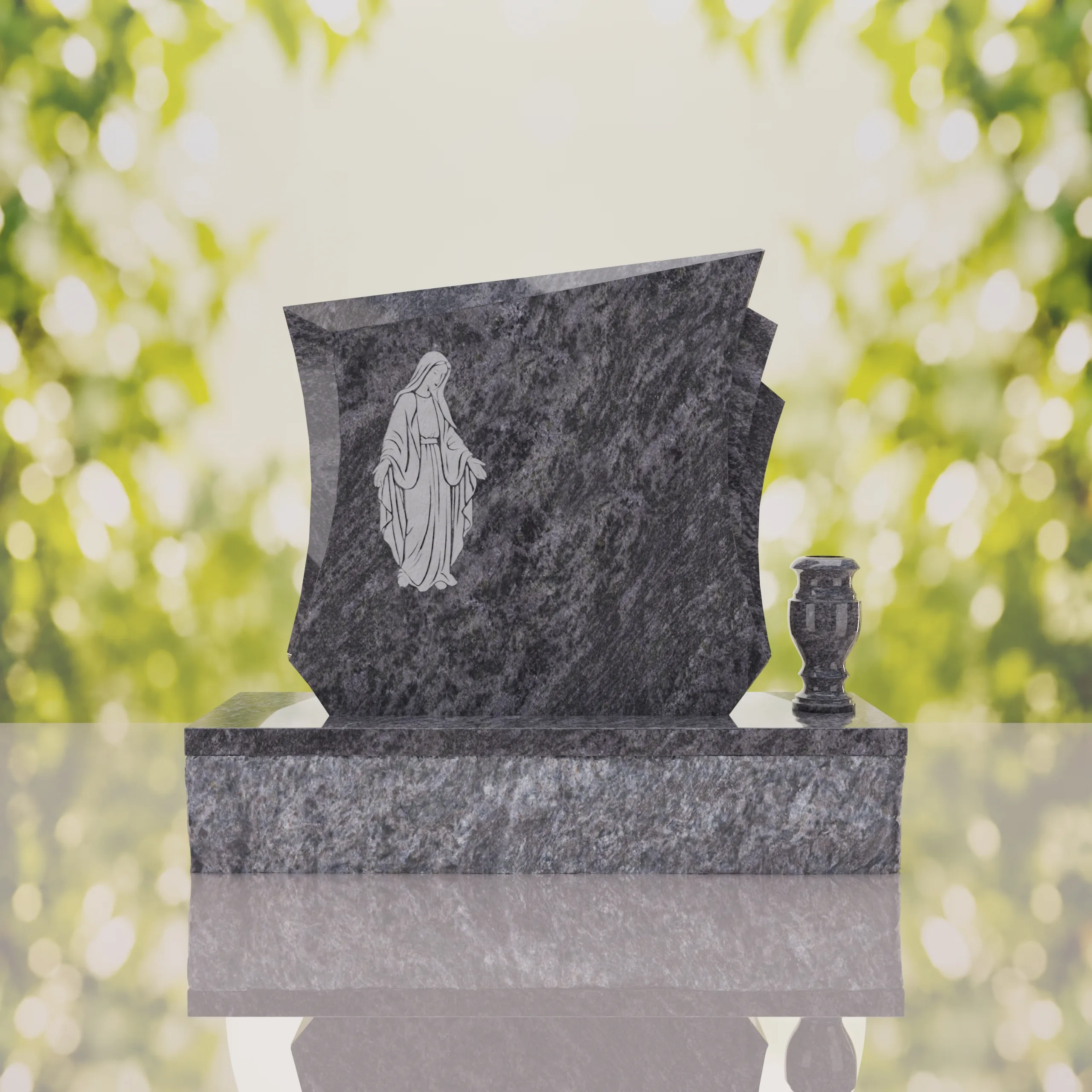 Modern Mary Upright Headstone thumbnail 2