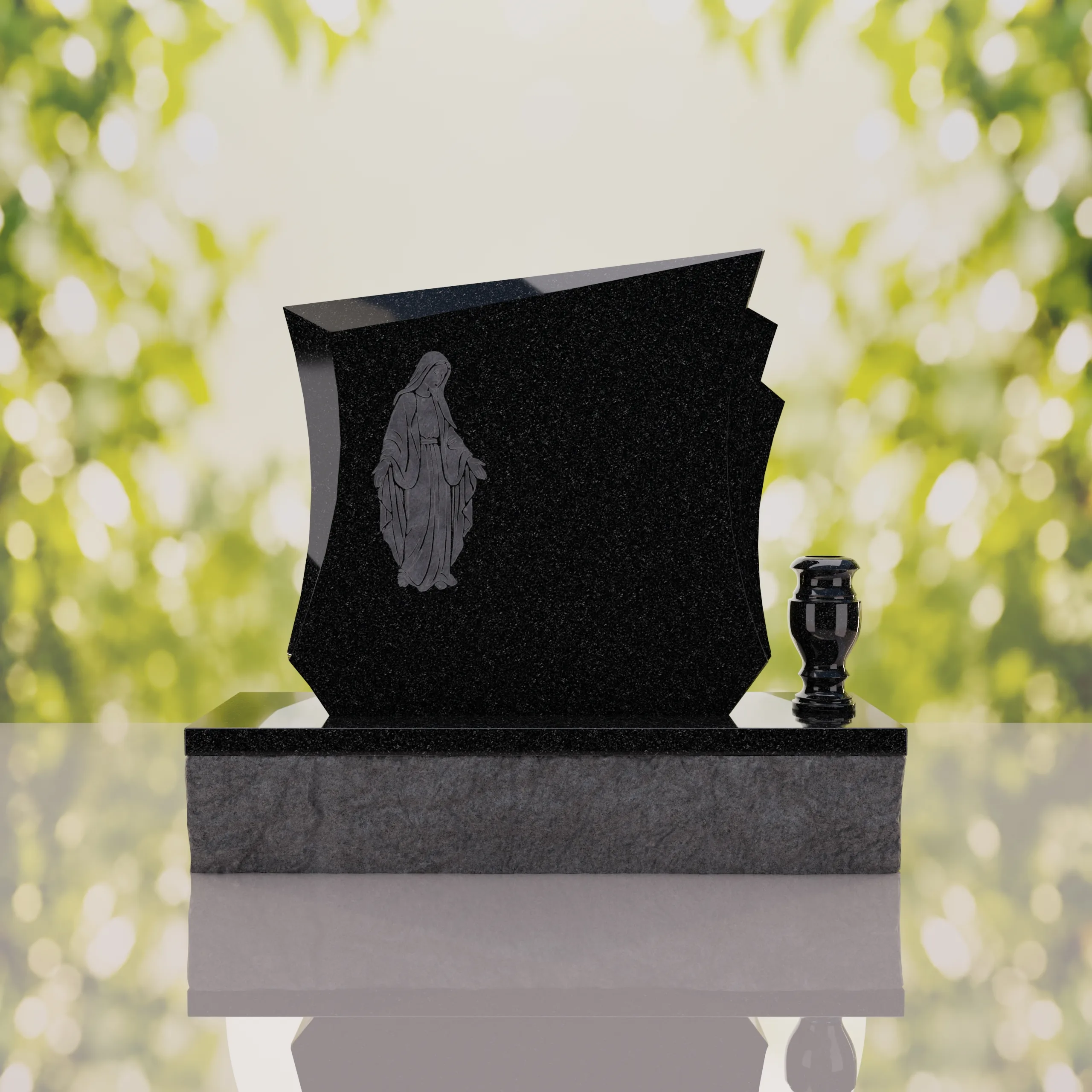 Modern Mary Upright Headstone thumbnail 11