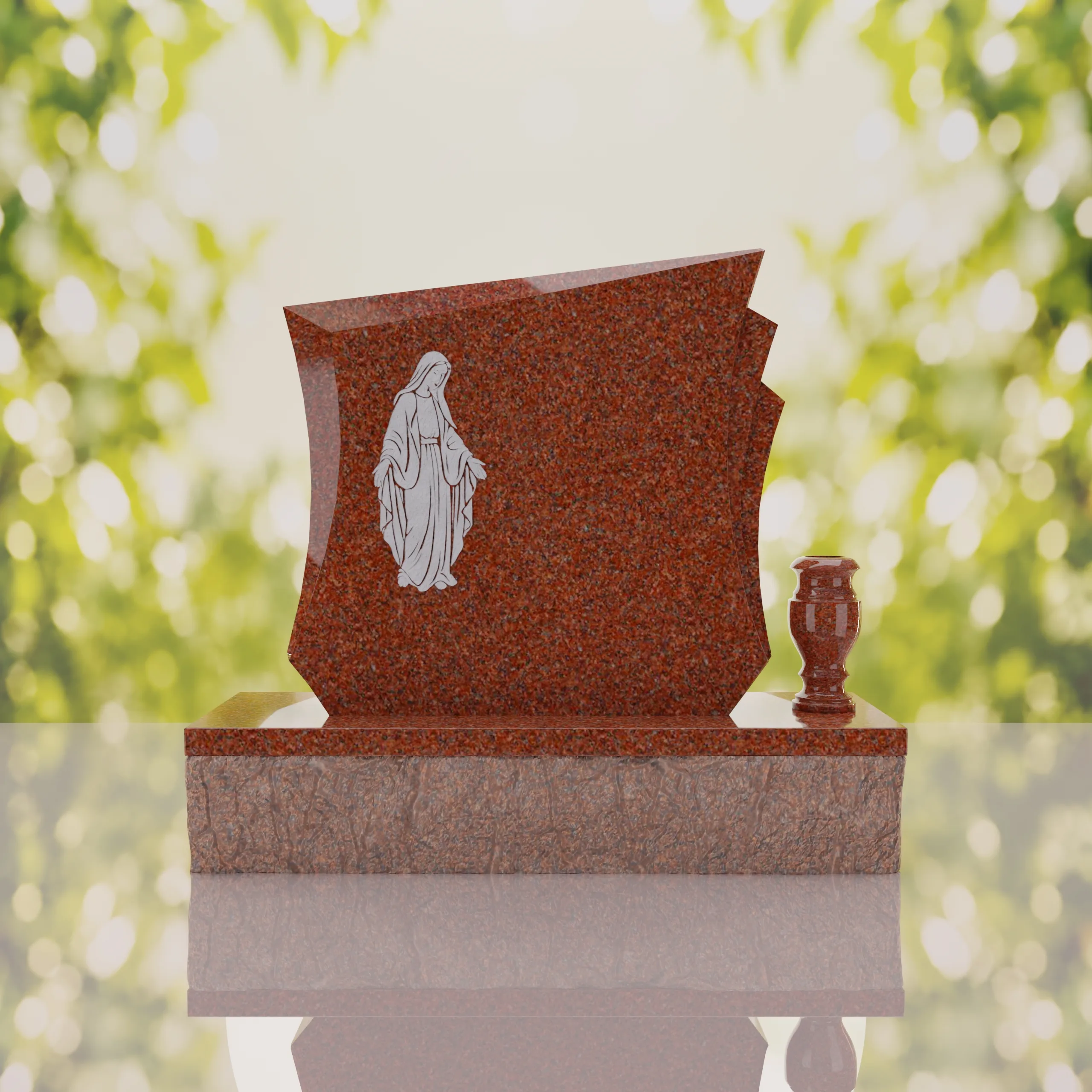 Modern Mary Upright Headstone thumbnail 13