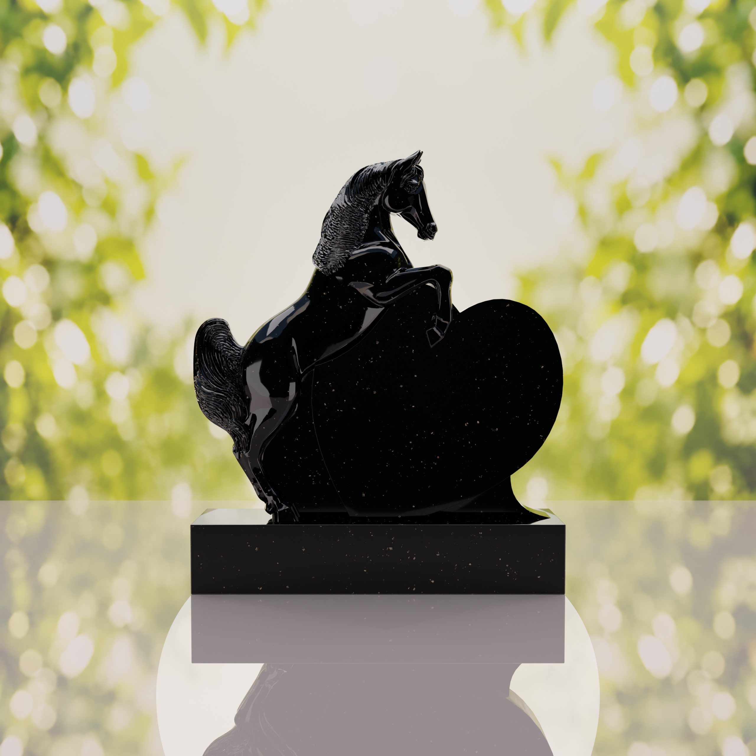 Horse Heart Headstone thumbnail 4
