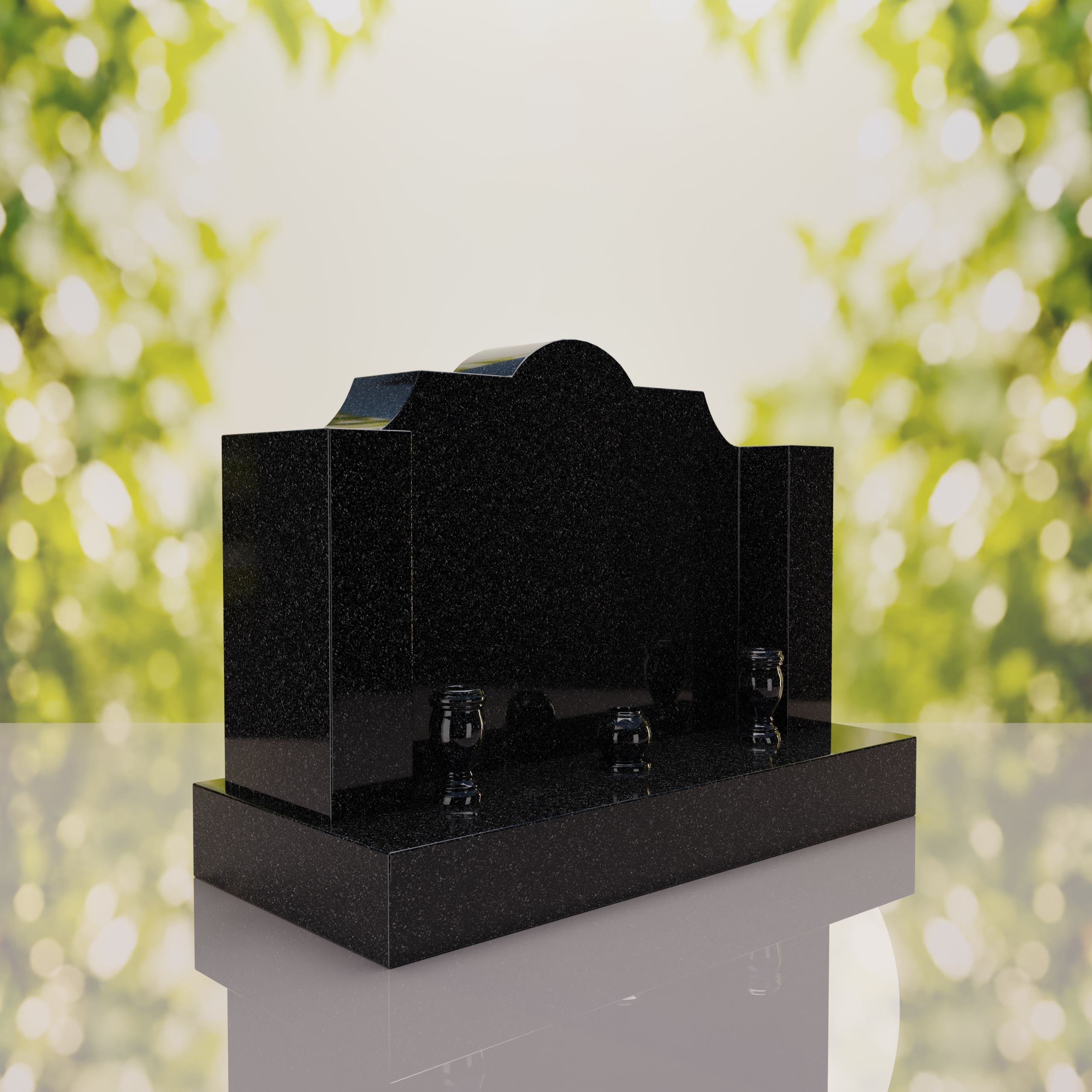 Asian Garden Headstone