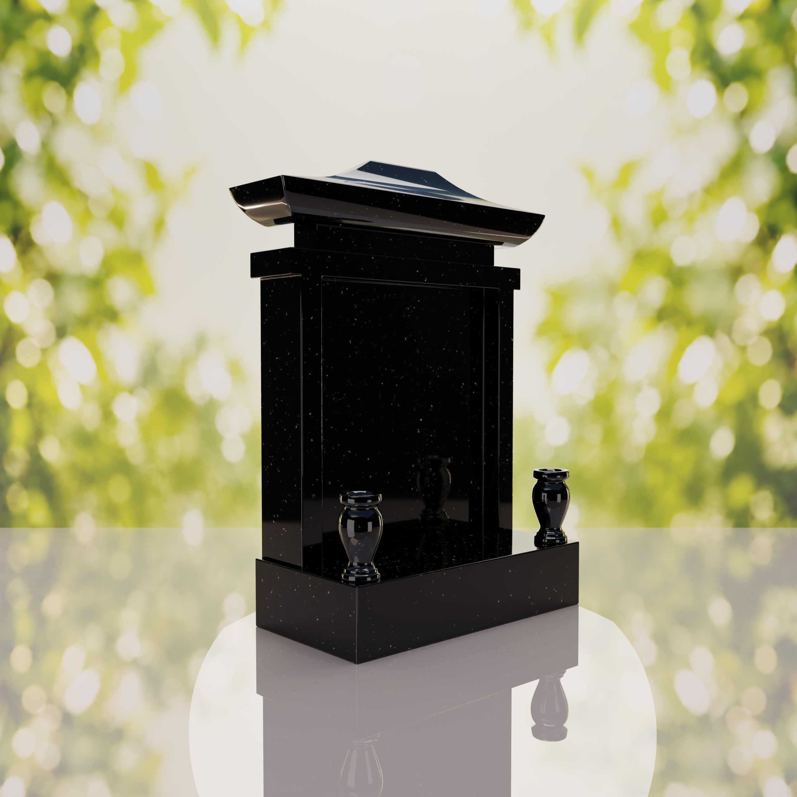 Asian Pagoda Headstone thumbnail 8