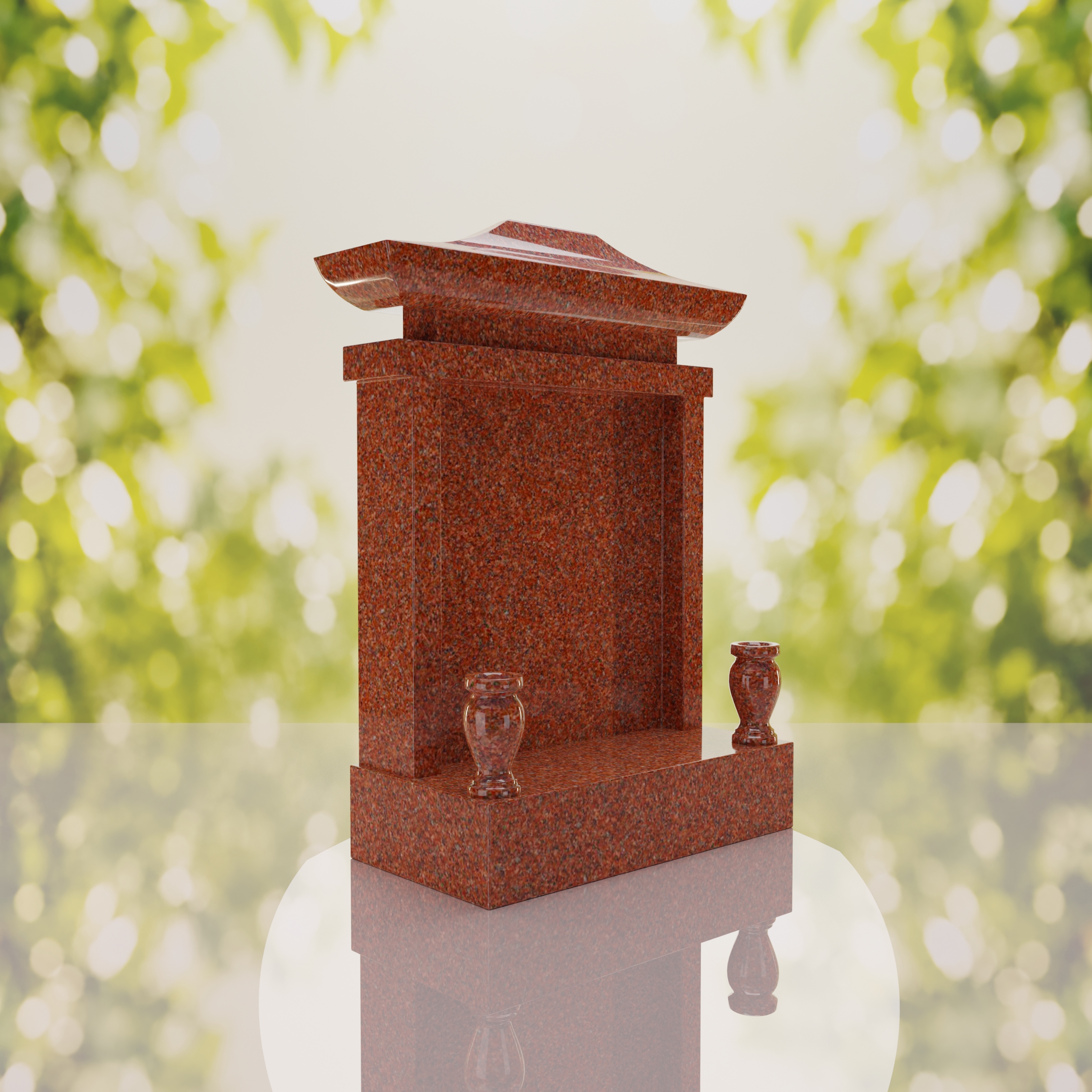 Asian Pagoda Headstone thumbnail 5
