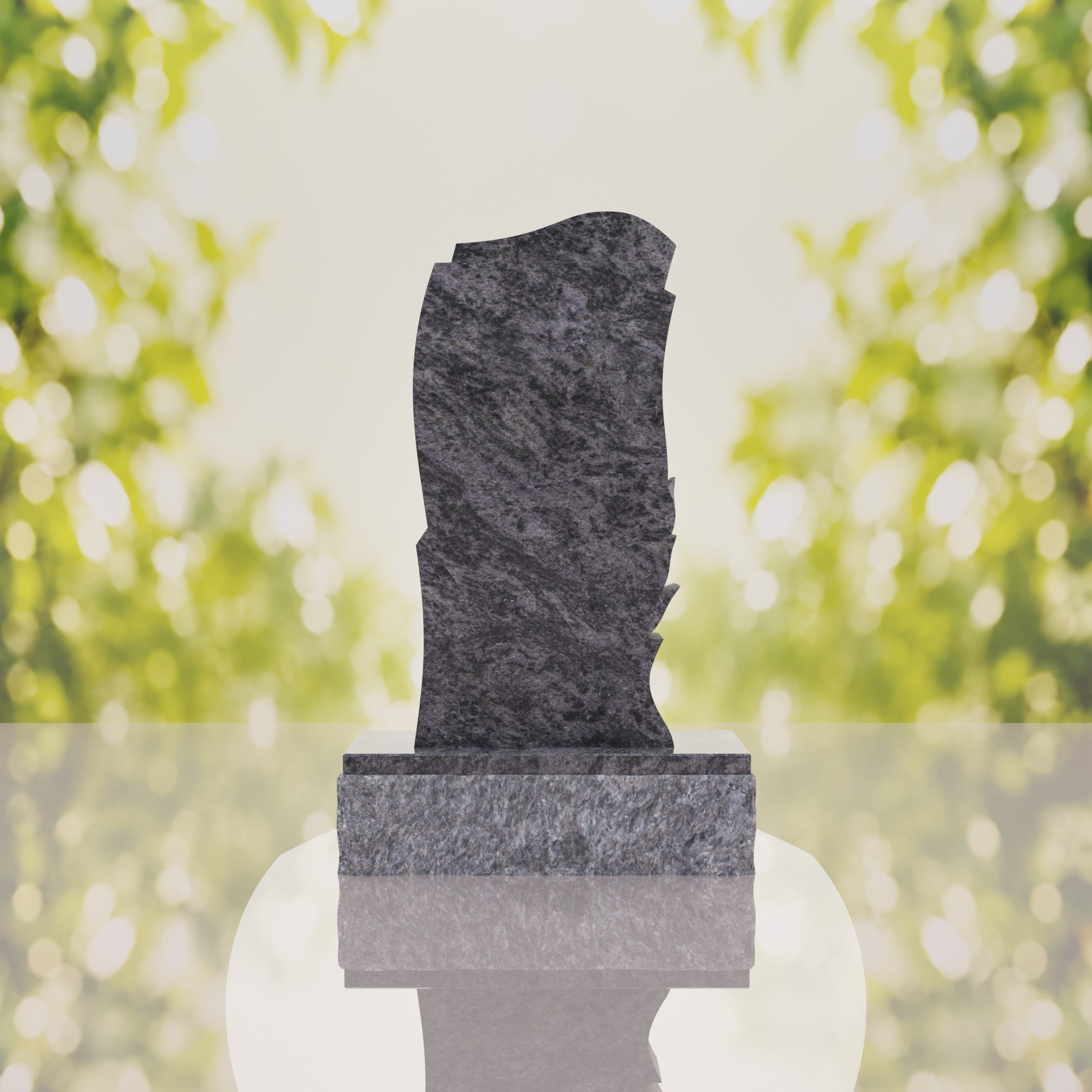 Leaf Carved Upright Headstone thumbnail 4