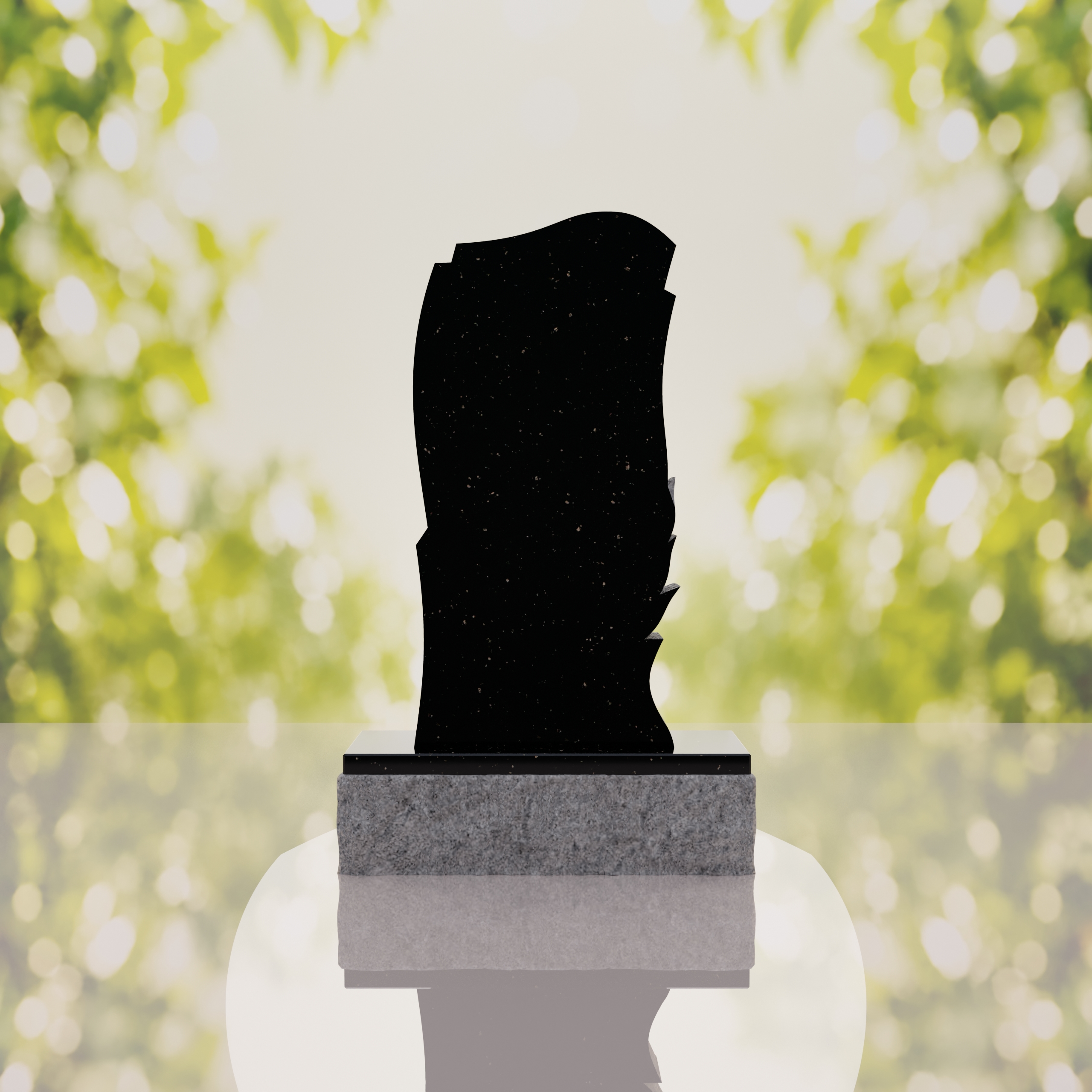 Leaf Carved Upright Headstone thumbnail 6