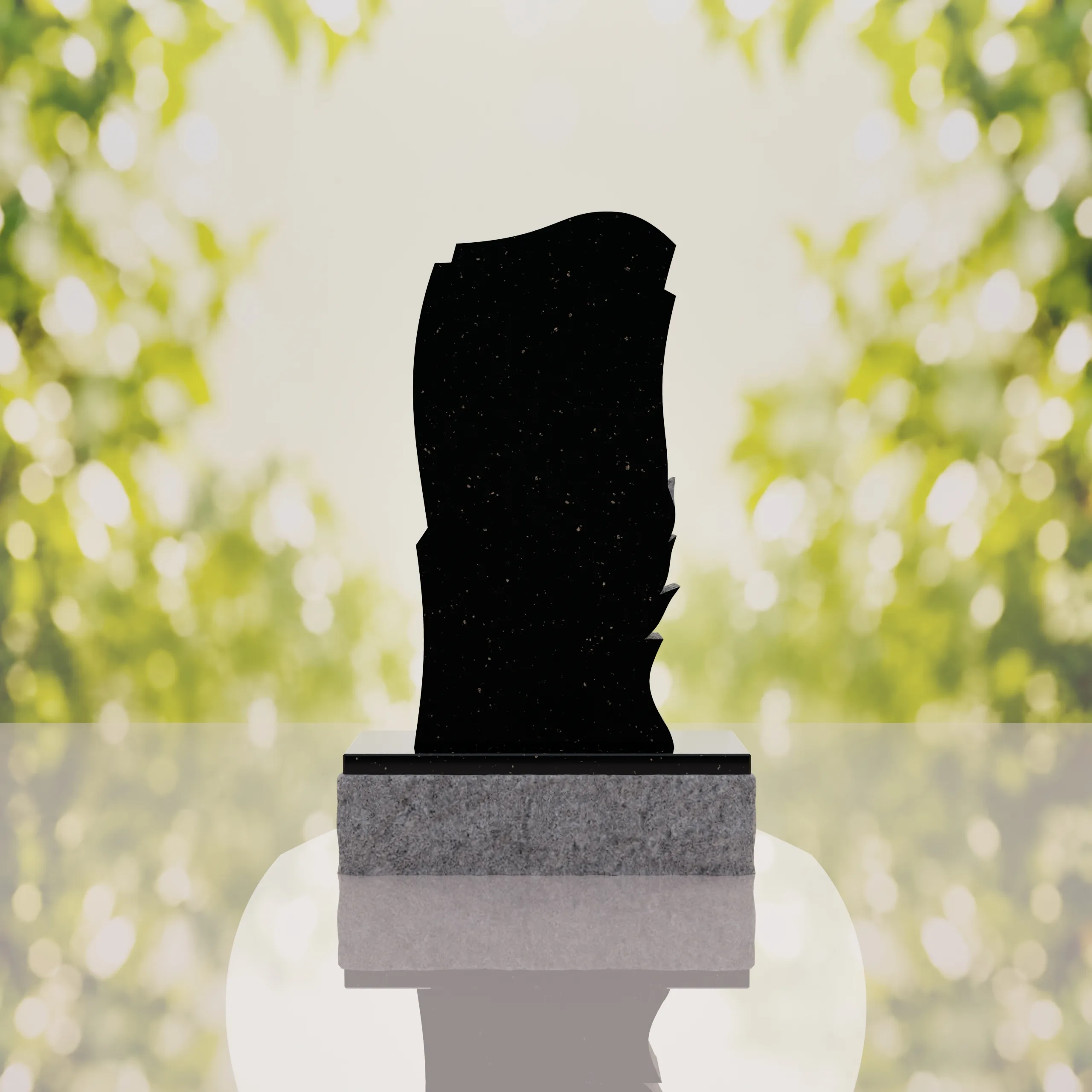 Leaf Carved Upright Headstone thumbnail 6