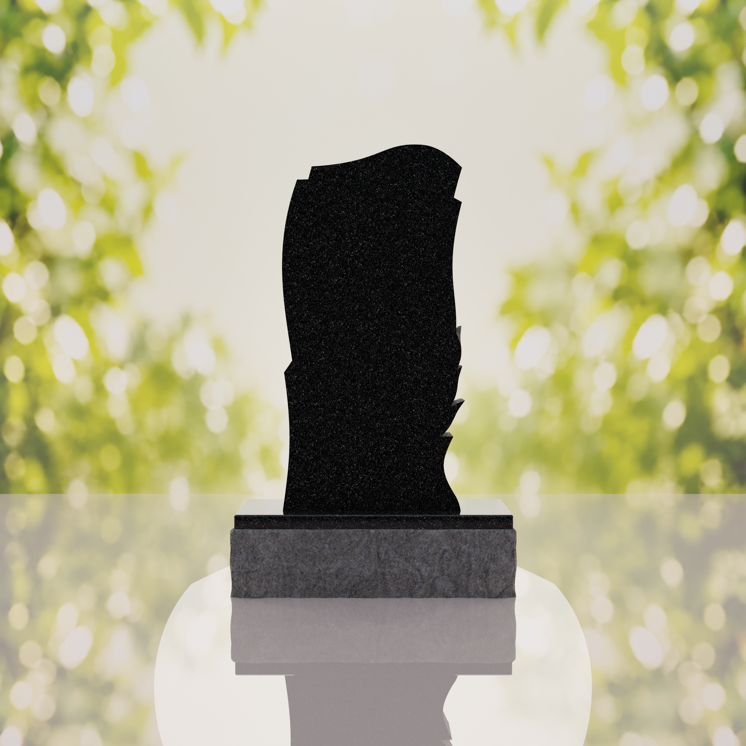 Leaf Carved Upright Headstone thumbnail 12