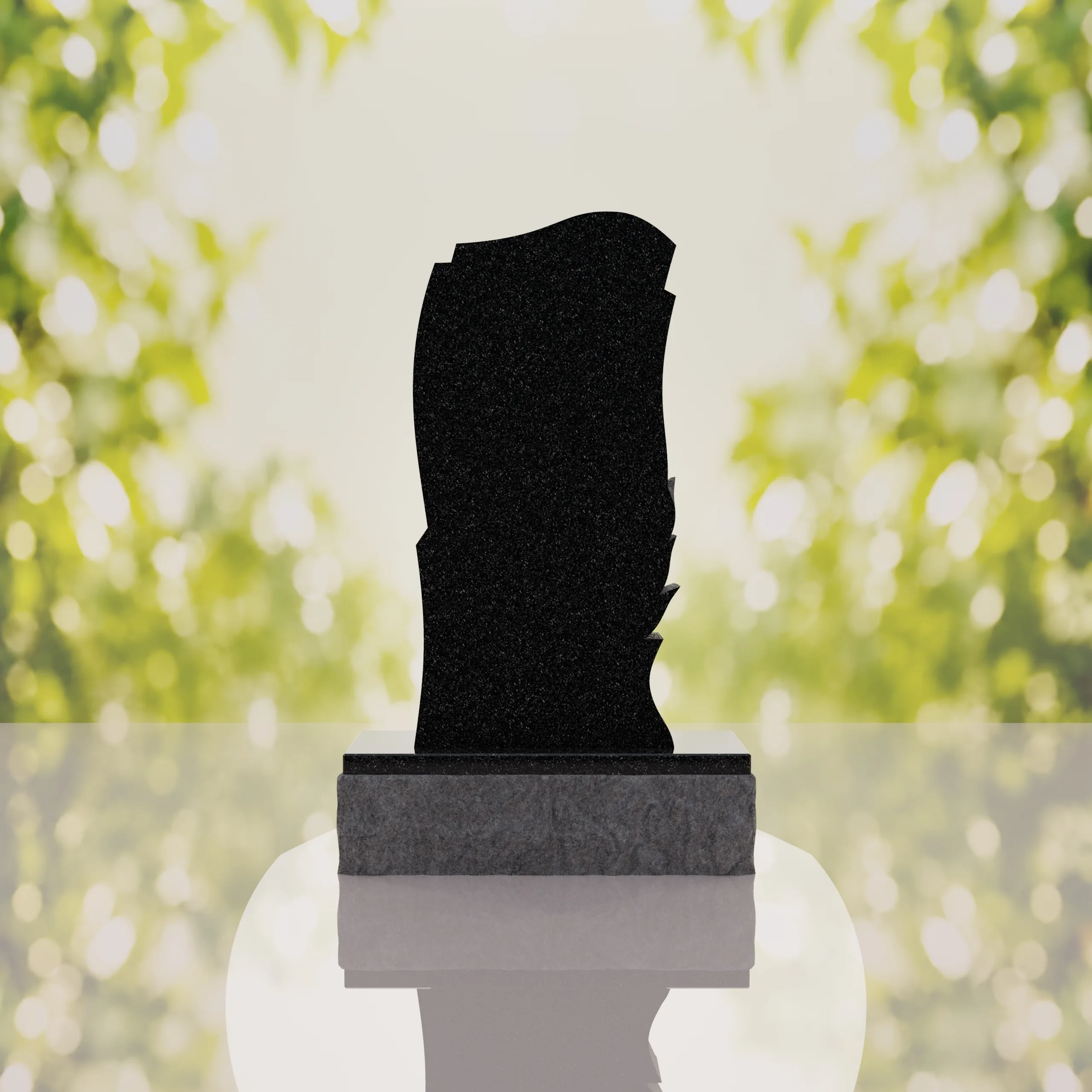 Leaf Carved Upright Headstone thumbnail 12