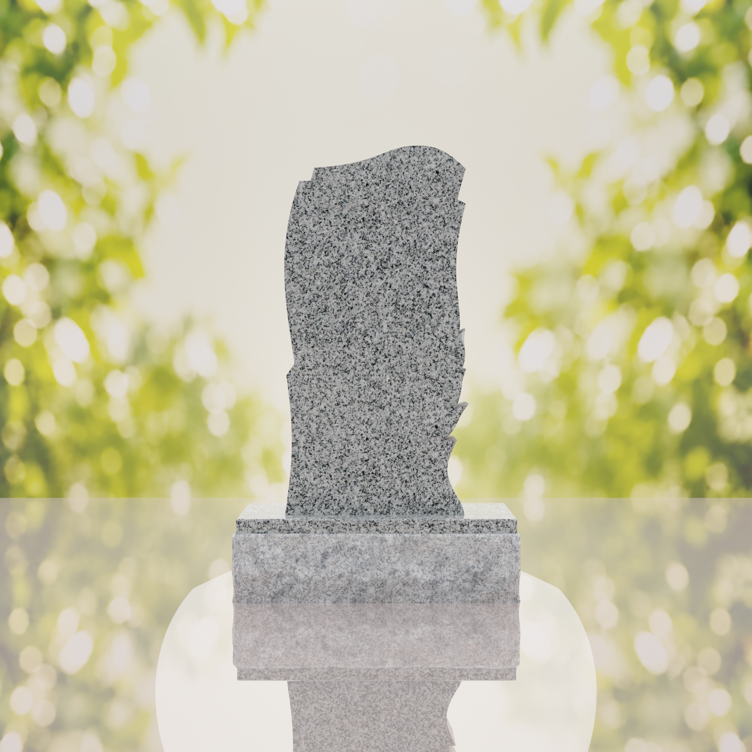 Leaf Carved Upright Headstone thumbnail 9