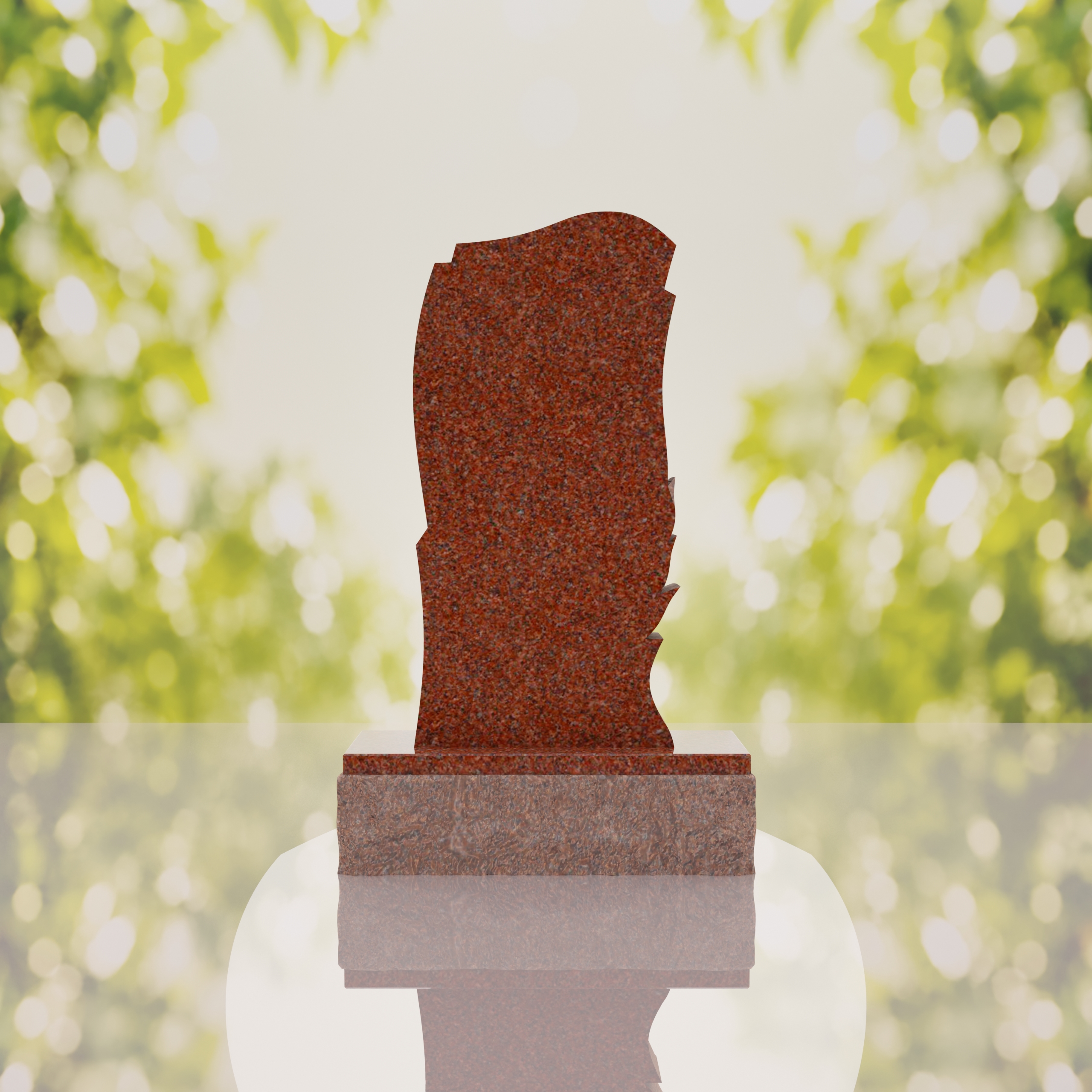 Leaf Carved Upright Headstone thumbnail 15